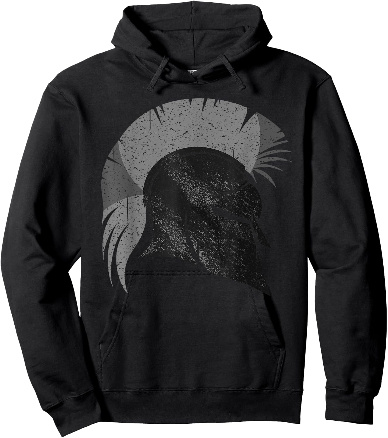 Funny Spartan Greek Helmet Gift | Cute Gladiator Men Women Hoodie - Hoodie | Black