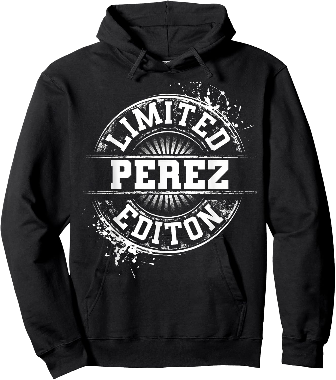 PEREZ Funny Surname Family Tree Birthday Reunion Gift Hoodie - Hoodie | Black