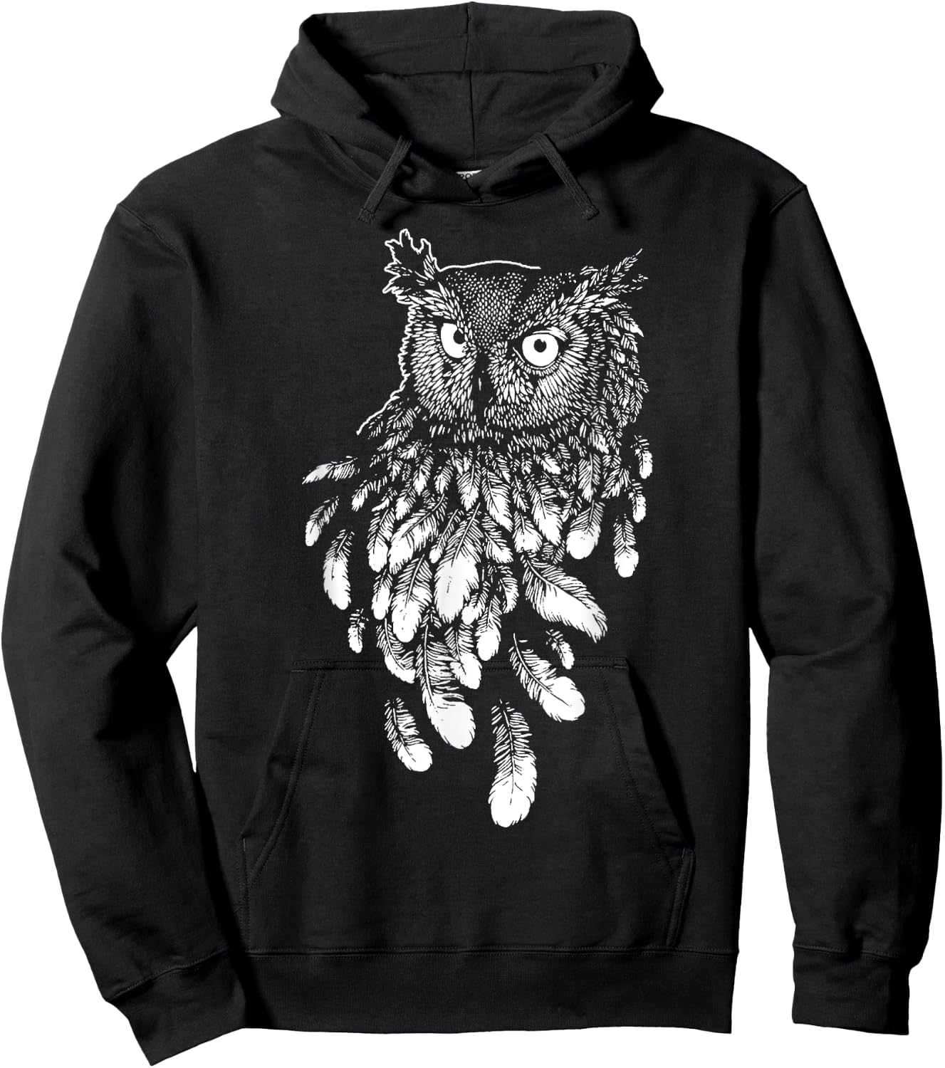 Owl Gift Tribal Owl Spirit Animal Hoodie - Hoodie | Black