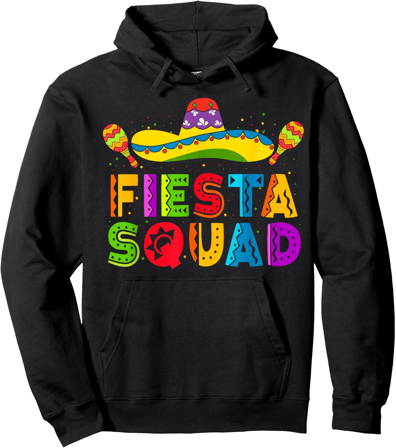 Fiesta Squad Cinco De Mayo Party Family Matching Mexican Hoodie - Hoodie | Black