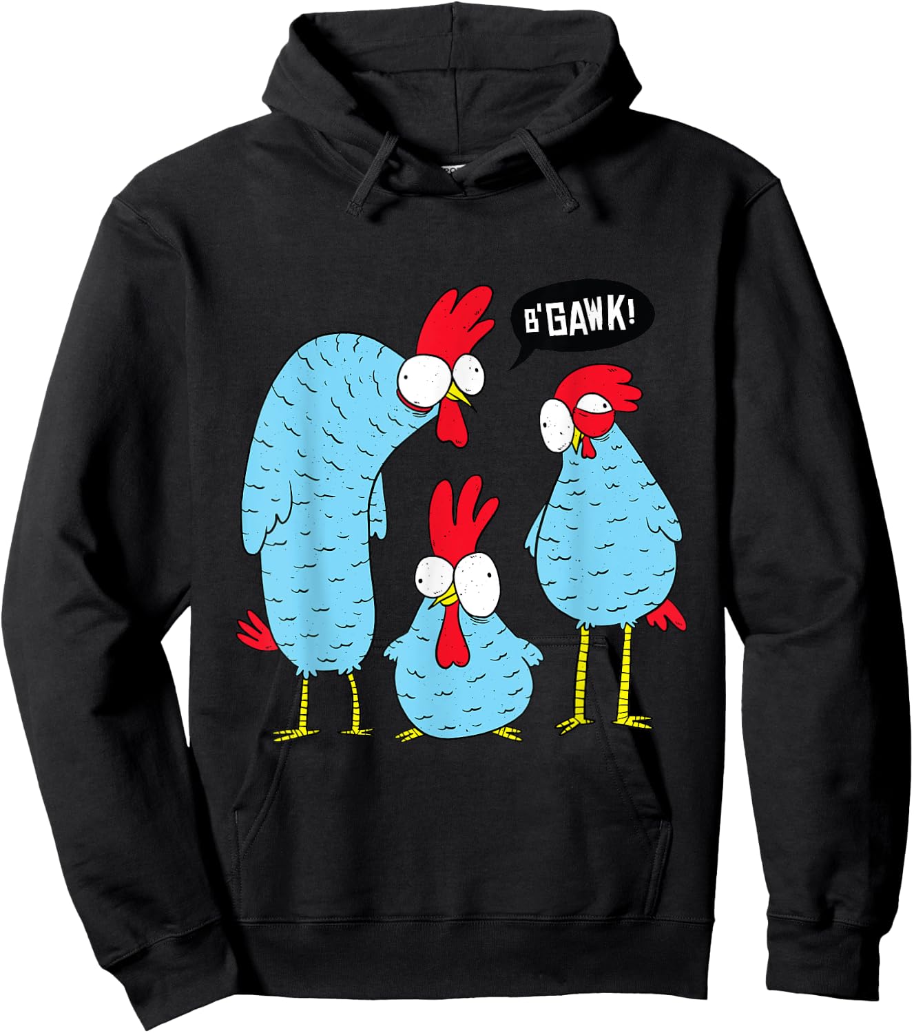 Crazy Funny Chickens - Loves Chickens Hoodie - Hoodie | Black