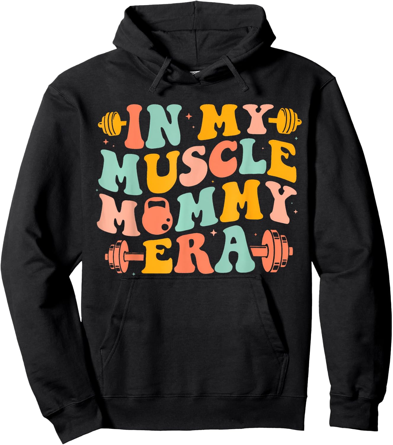 Funny In My Muscle Mommy Era Gym Workout Fitness Women Girls Hoodie - Hoodie | Black