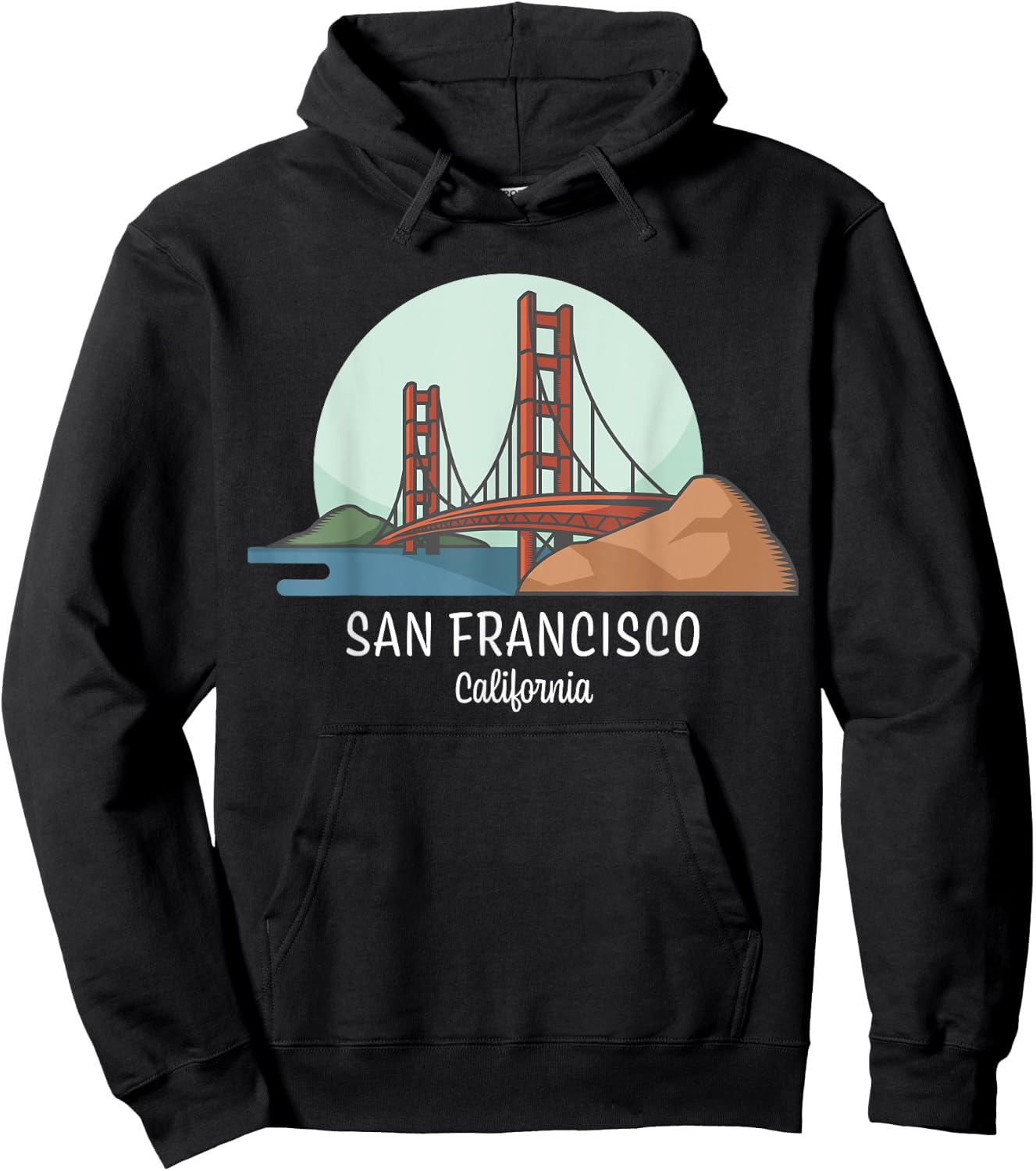 San Francisco Gift Design | California | Golden Gate Bridge Hoodie - Hoodie | Black