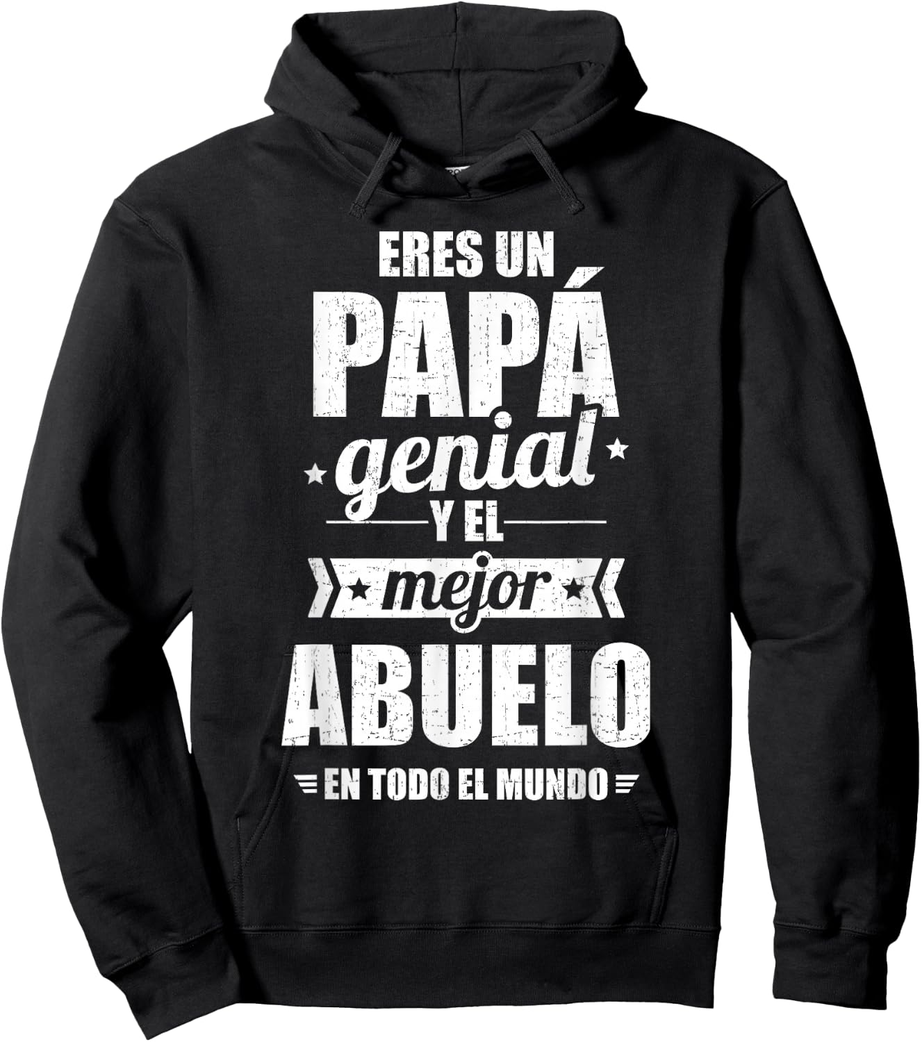 Eres un papá Genial y el Mejor Abuelo en todo el Mundo Hoodie - Hoodie | Black