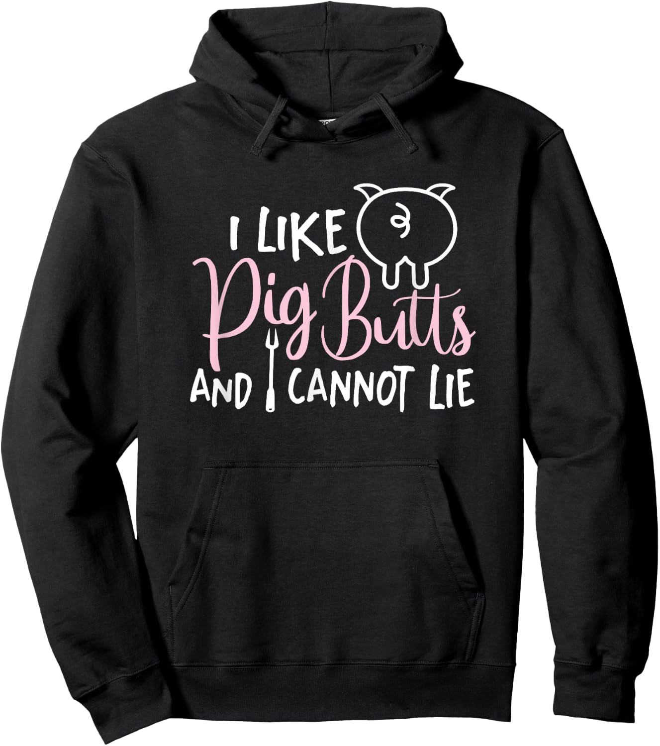 I Like Pig Butts Grilling Gift Grill Master Butcher Hoodie - Hoodie | Black
