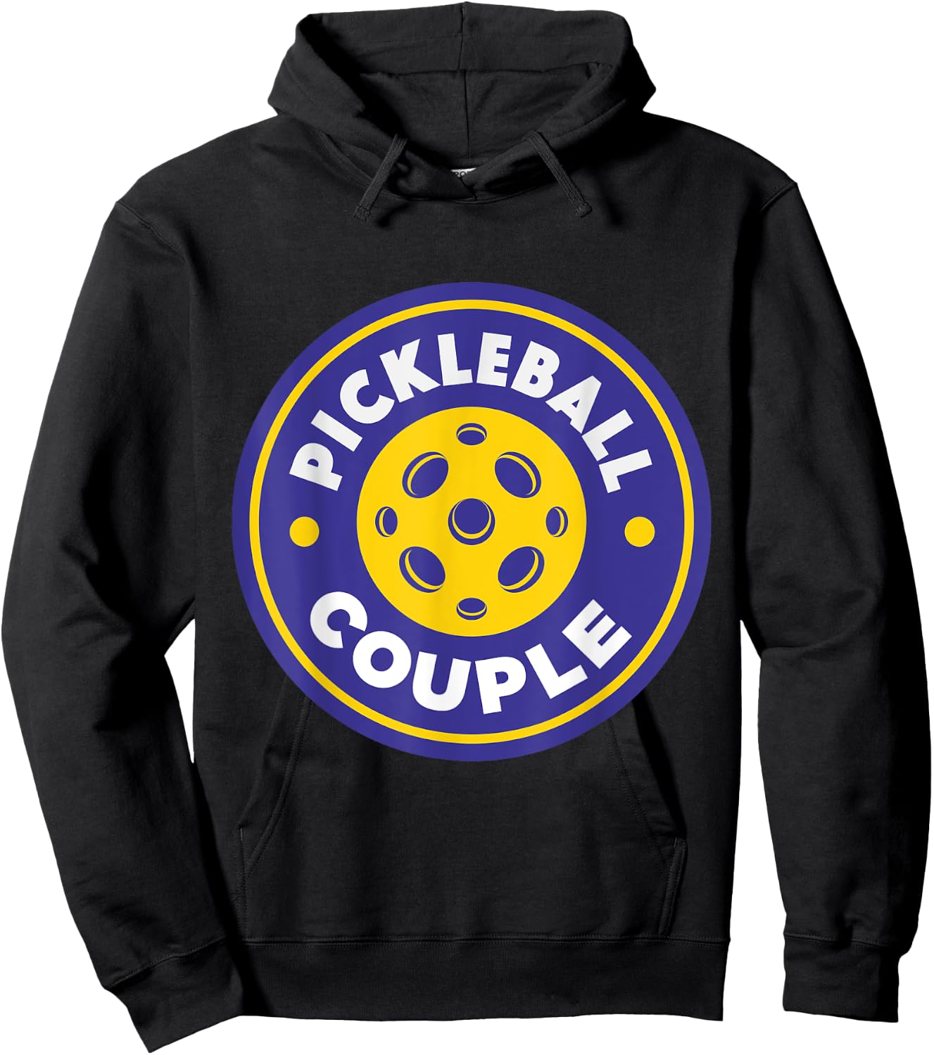 Matching Pickleball Couple Funny Pickleball Player Sport Hoodie - Hoodie | Black