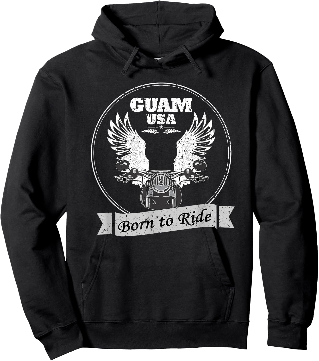 Cool Guam USA Motorcycle Biker Hoodie - Hoodie | Black
