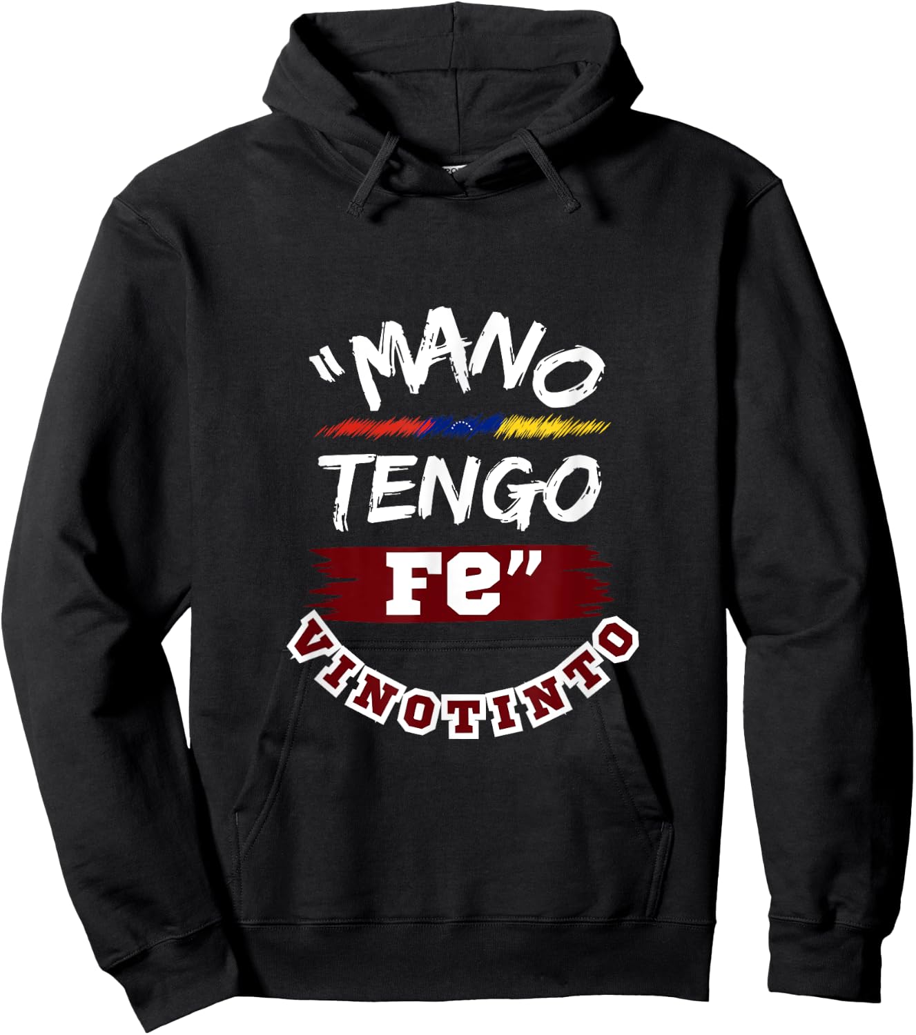 "Hand I Have Faith" I Flannel of the "Vinotinto" I Venezuela Hoodie - Hoodie | Black