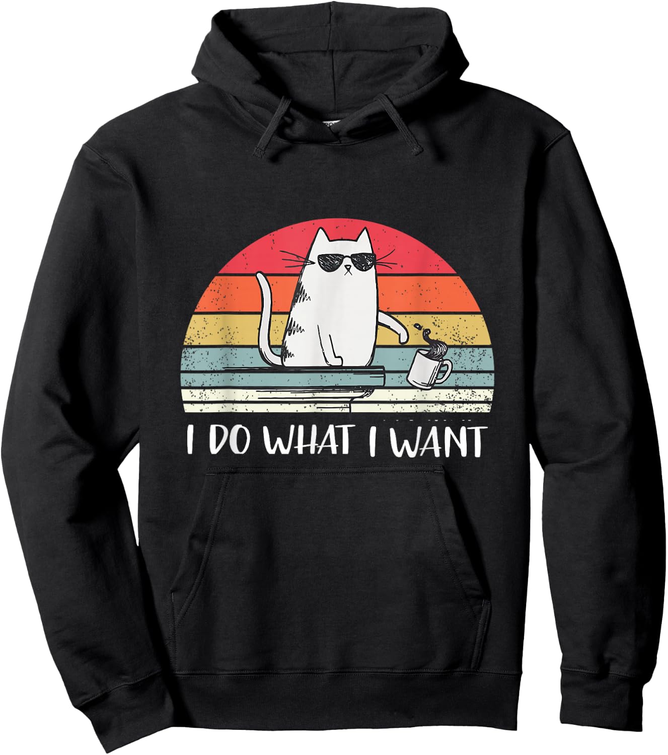 I do What I Want Funny Black cat Lovers Small Hoodie - Hoodie | Black