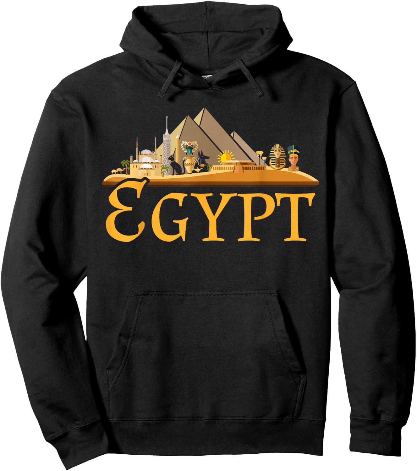 Pyramids Egypt Hoodie - Hoodie | Black