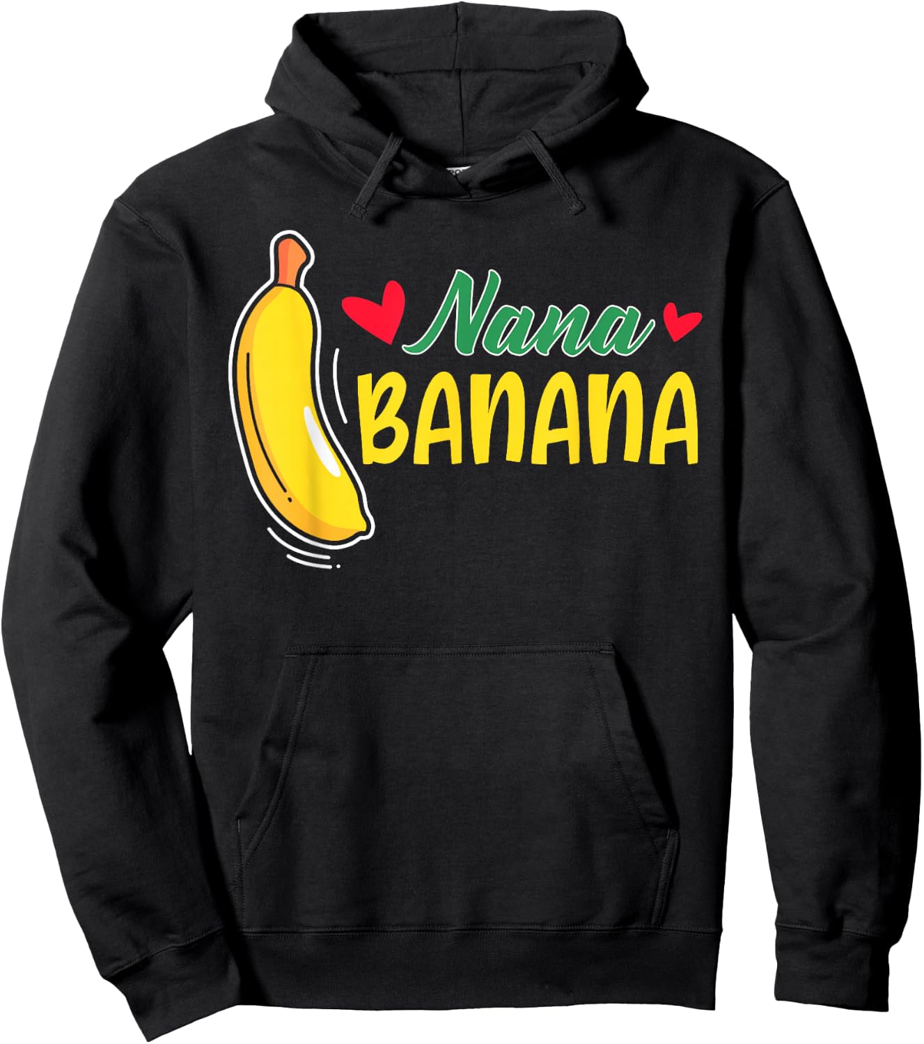 Funny Gift Nana Banana gift Hoodie - Hoodie | Black