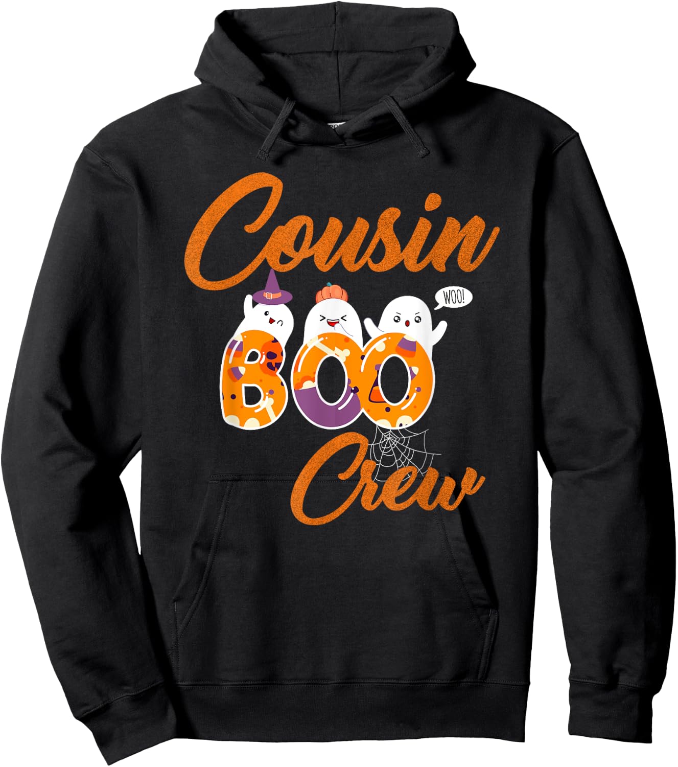 Cousin Boo Crew Funny Cute Little Ghost Boy Girl Halloween Hoodie - Hoodie | Black