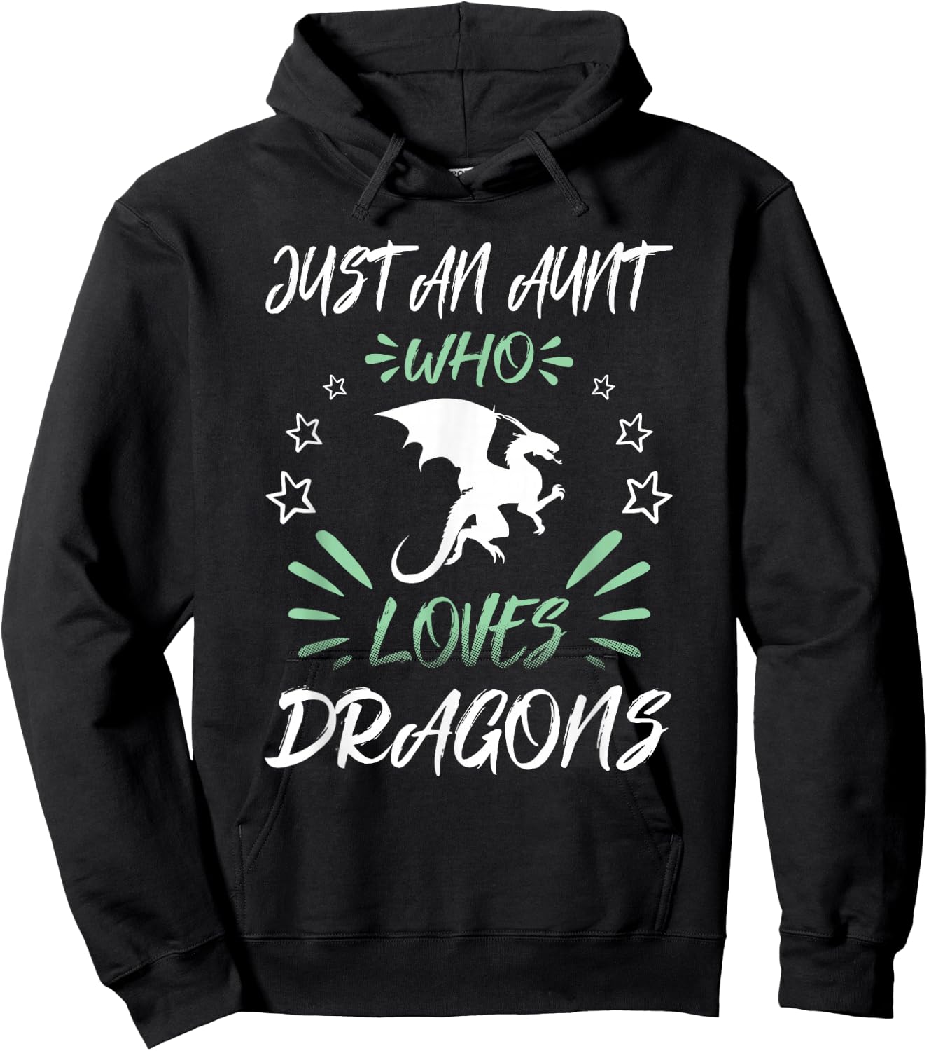 Just An Aunt Who Loves Dragons Hoodie - Hoodie | Black