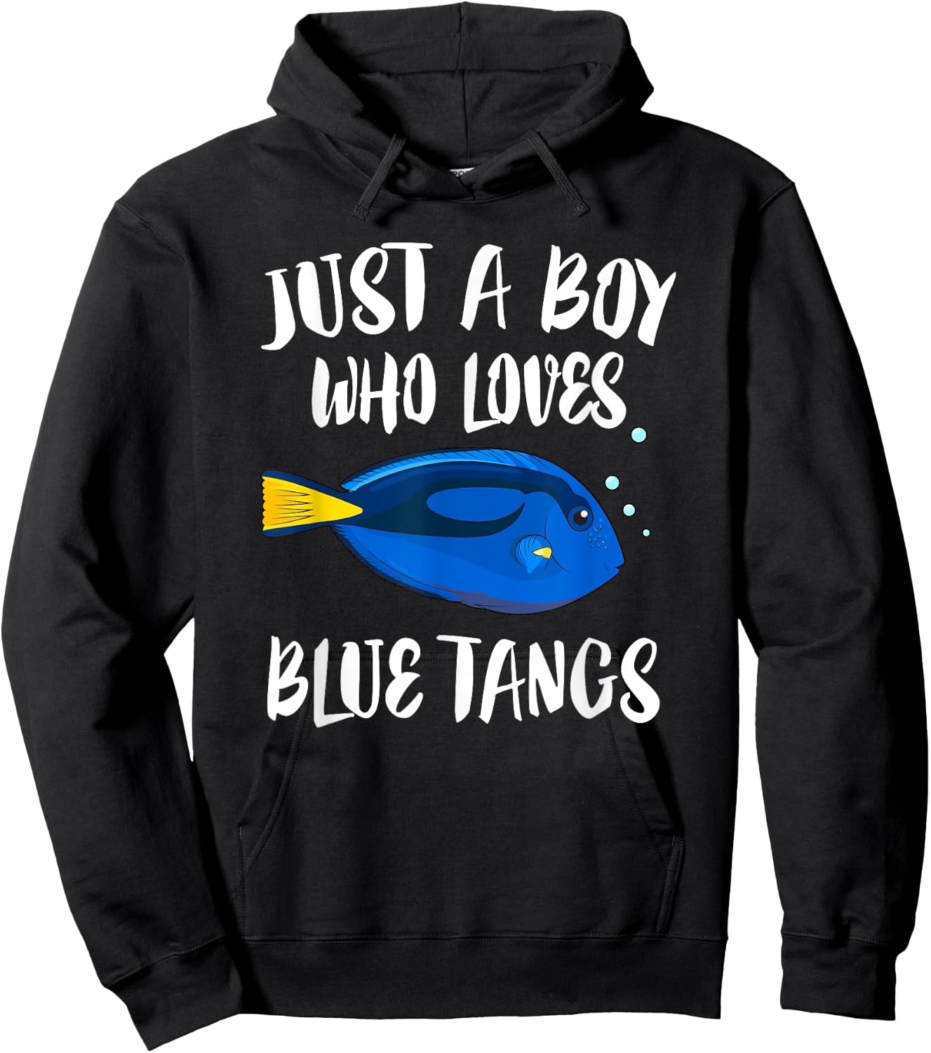 Just A Boy Who Loves Blue Tangs Fish Hoodie - Hoodie | Black