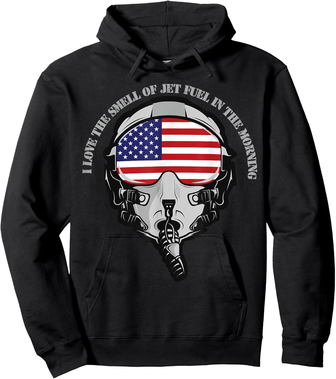 Funny Fighter Jet And Pilot Mask Hoodie - Hoodie | Black