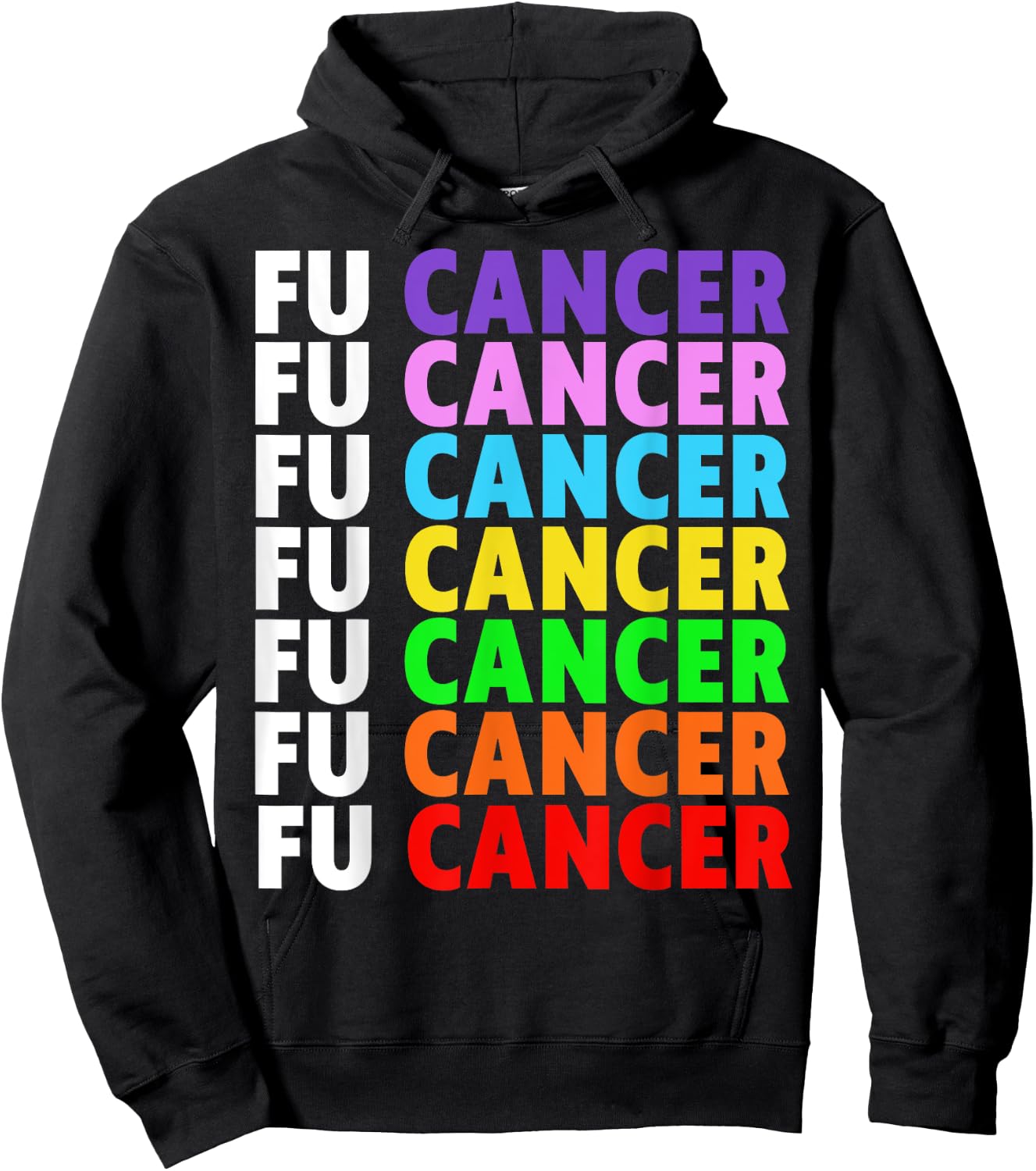FU Cancer Fuck Cancer Awareness Hoodie - Hoodie | Black