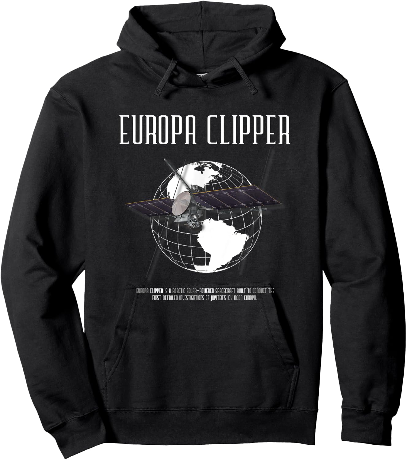 Europa Clipper Space Program Retro Hoodie - Hoodie | Black