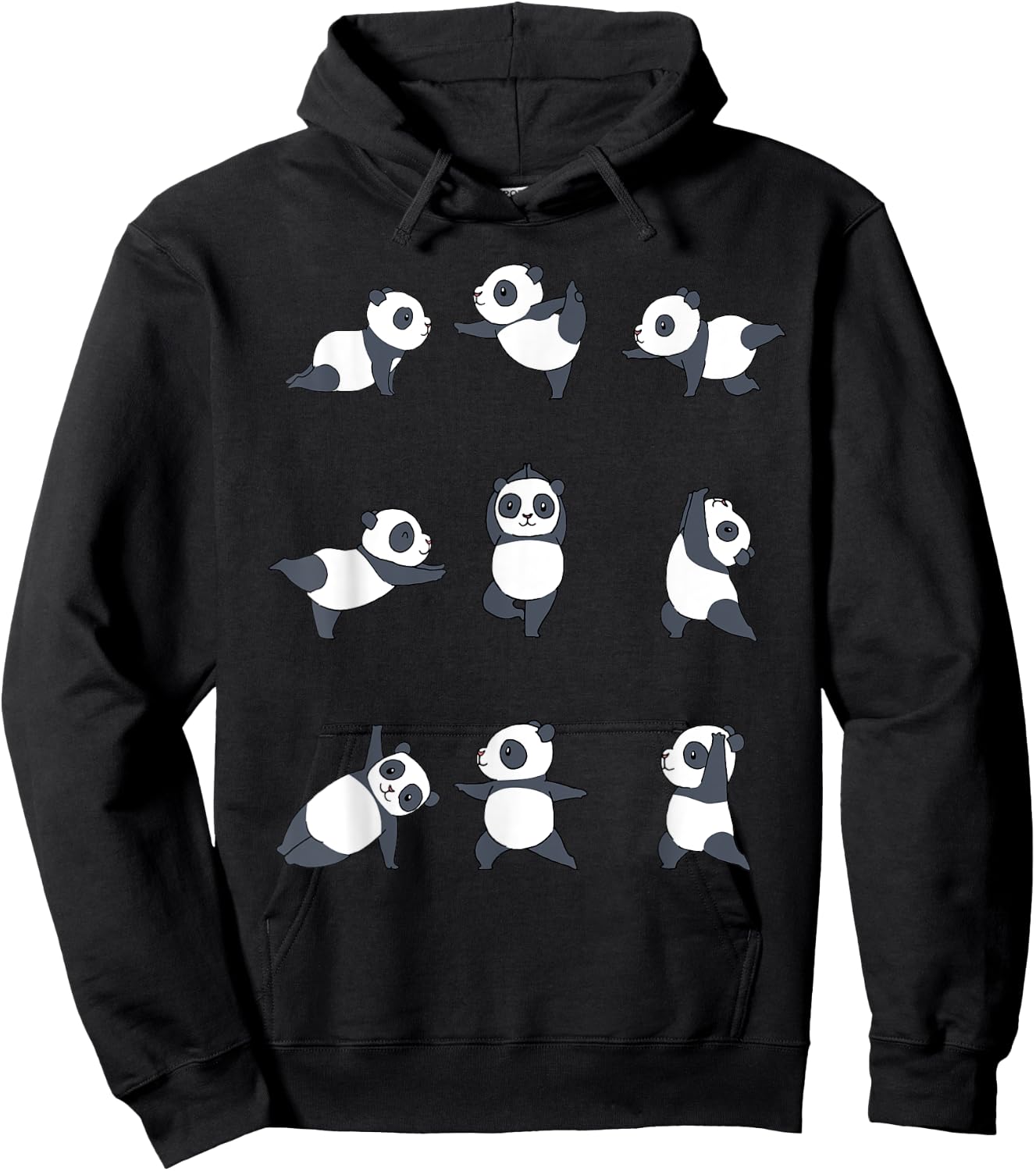 Panda Yoga Hoodie - Hoodie | Black