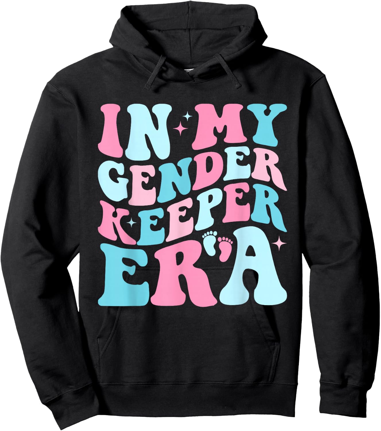 In My Gender Keeper Era Cute Gender Reveal Baby Announcement Hoodie - Hoodie | Black