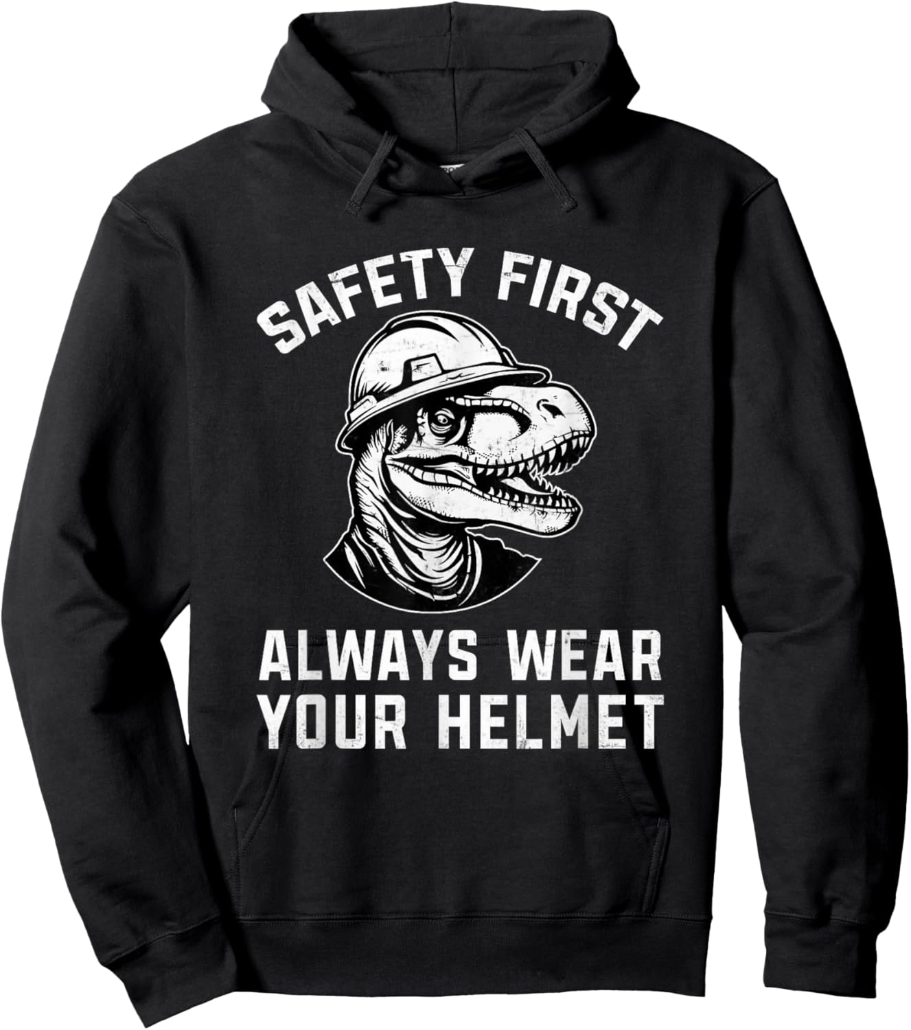 Safety First Always Wear Your Helmet Safety Construction Hoodie - Hoodie | Black