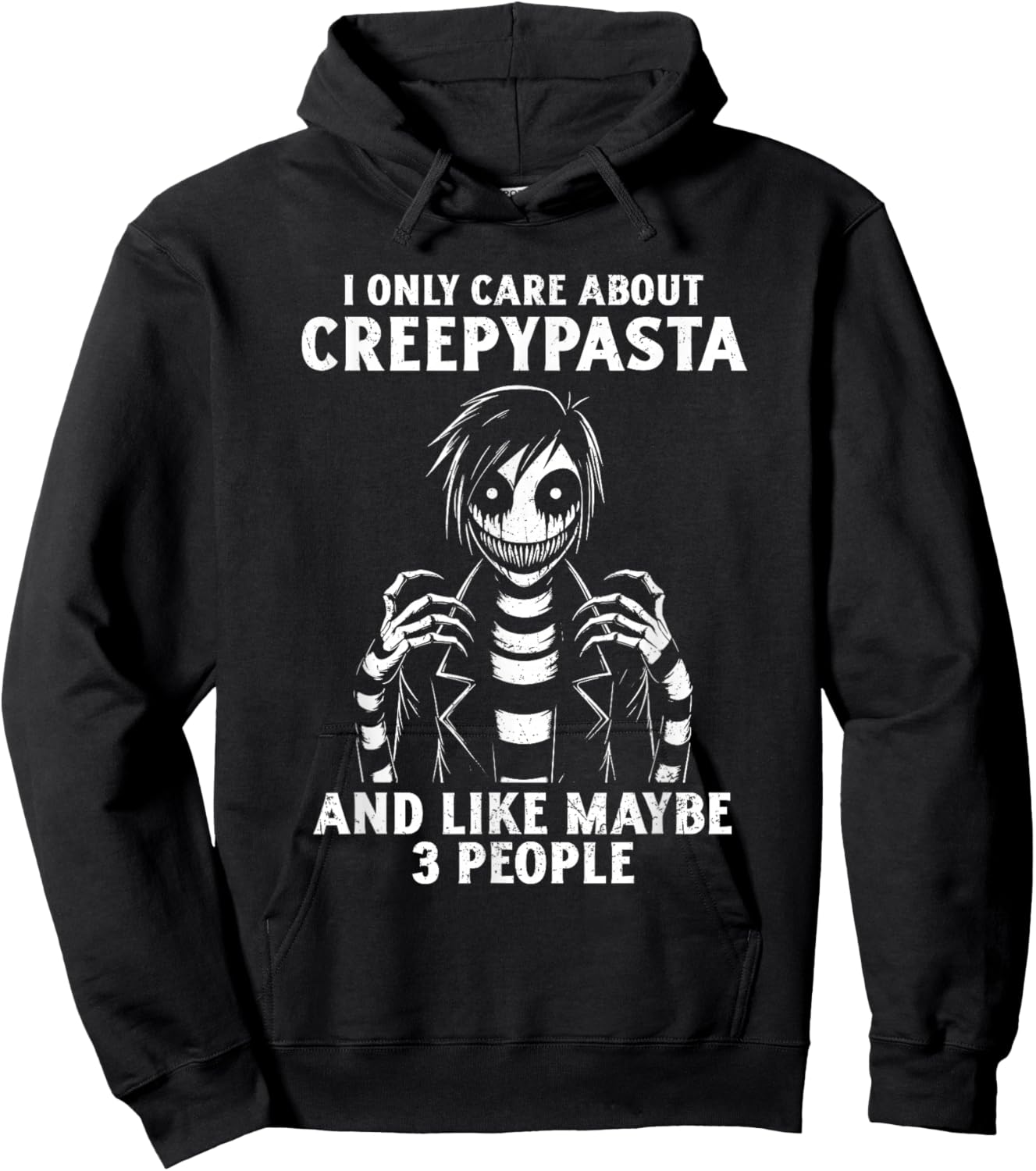 I Only Care About Creepypasta Anime Cosplay Cosplayer Grunge Hoodie - Hoodie | Black