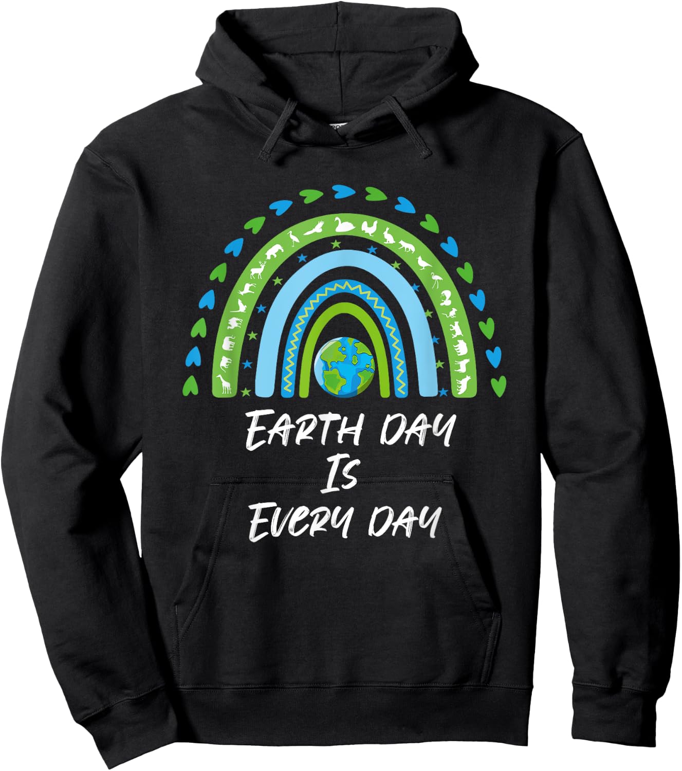 Every Day is Earth Day Planet Save Environment Hoodie - Hoodie | Black