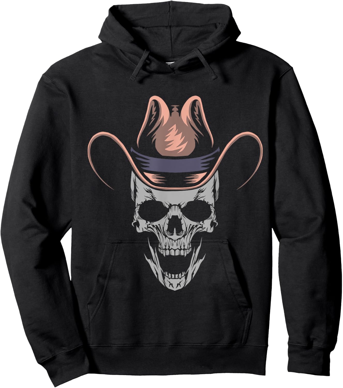 Western Texas Rodeo Bull Skull Howdy Horse Yeehaw Cowboy Hoodie - Hoodie | Black