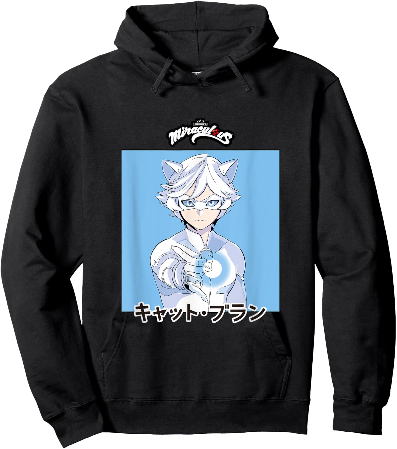 Miraculous Ladybug Manga Cat Blanc Hoodie - Hoodie | Black