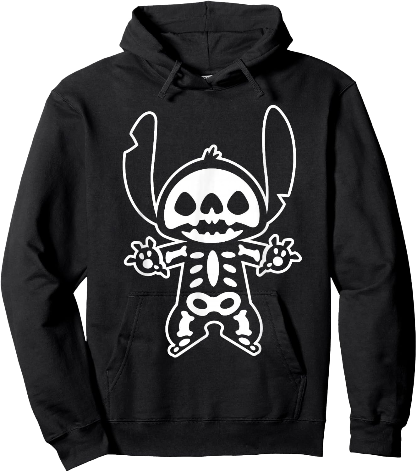 Disney Stitch Halloween Skeleton Hoodie - Hoodie | Black