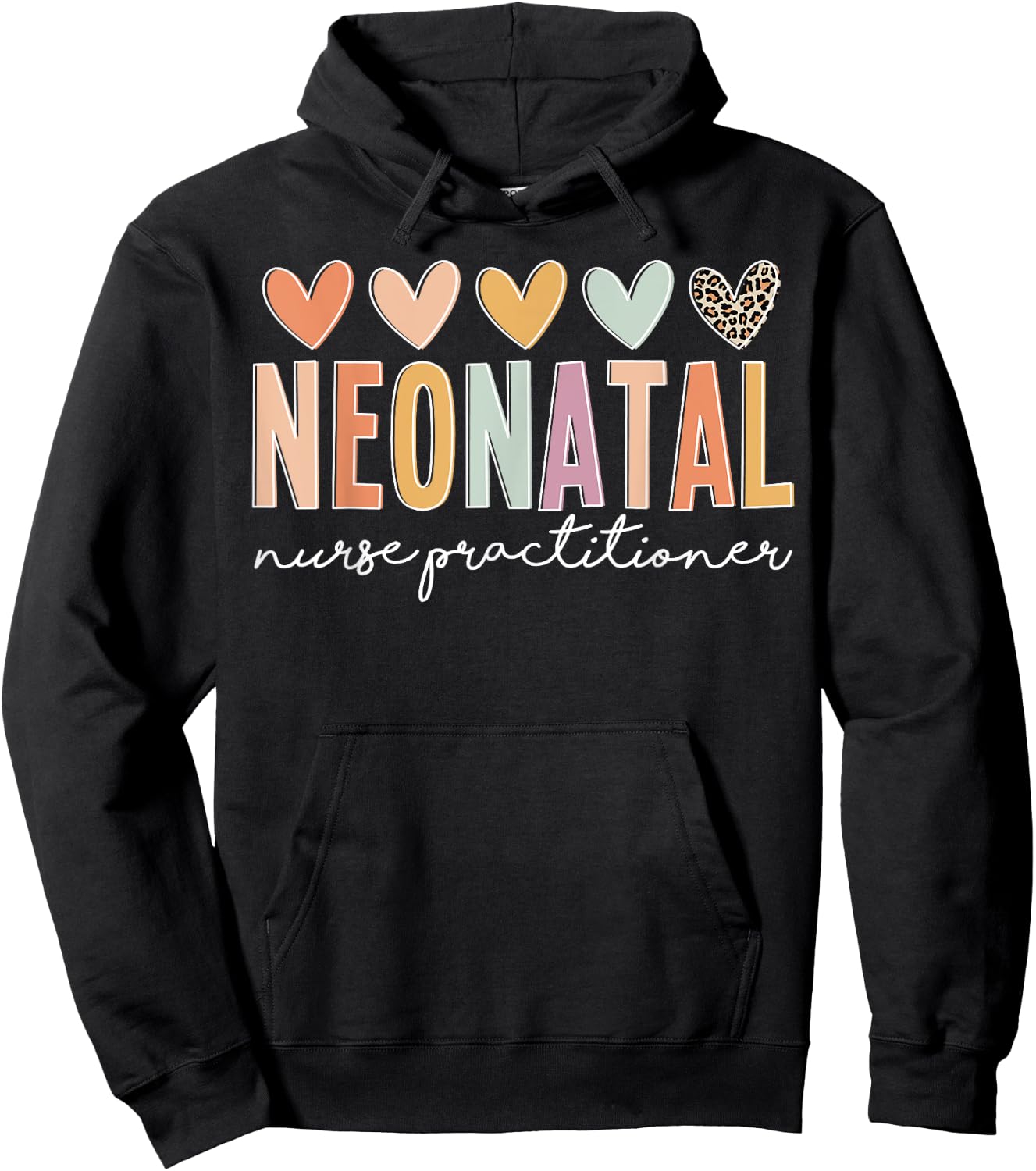 Cute Neonatal Nurse Practitioner NNP Neonatal NP Team Hoodie - Hoodie | Black