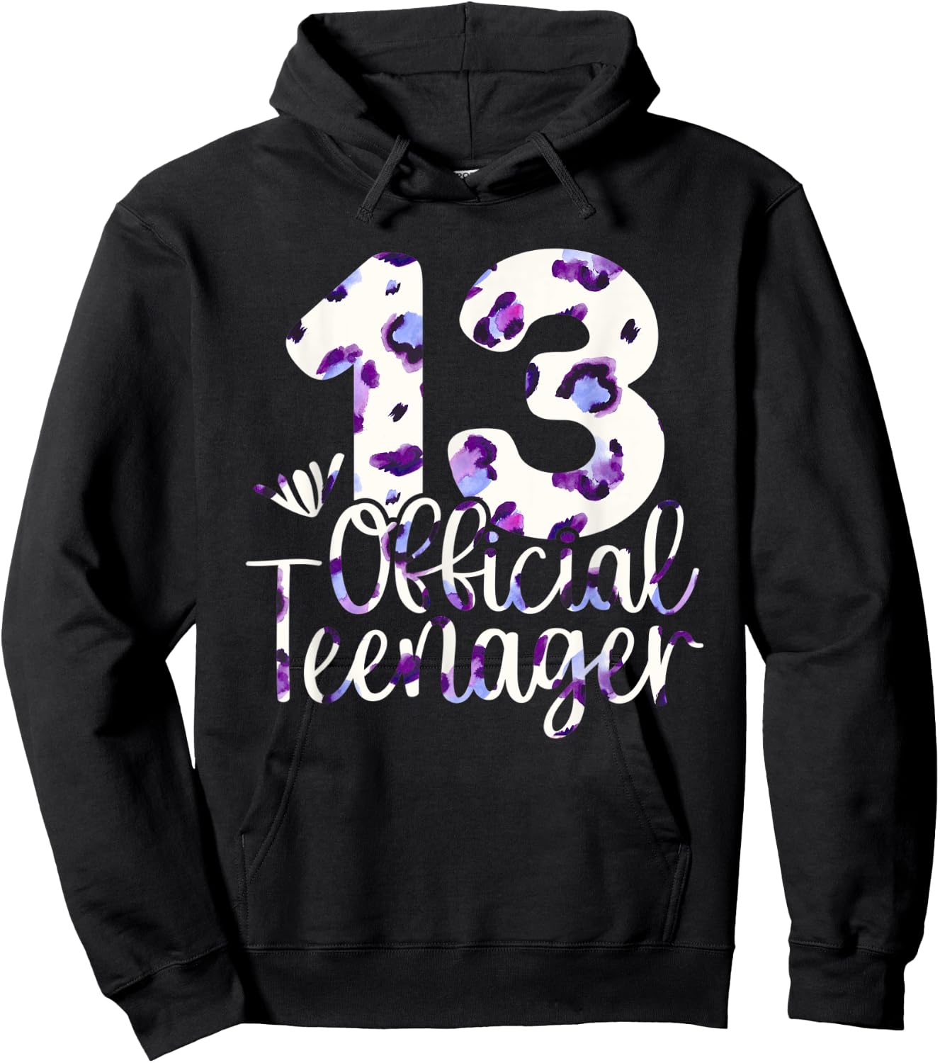 13th Birthday Girls 13 Year Teen Official Teenager Birthday Hoodie - Hoodie | Black