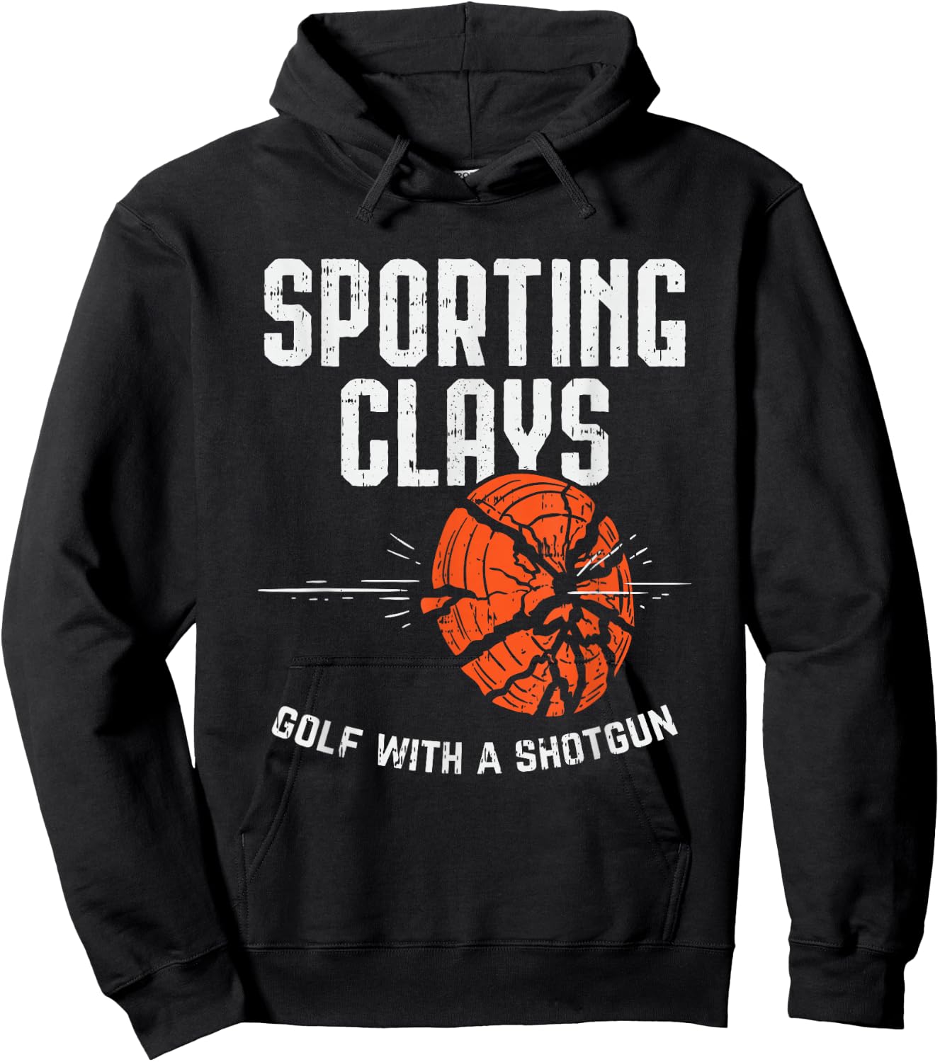 Sporting Clays Golf With A Shotgun for Clay Shooting Hoodie - Hoodie | Black