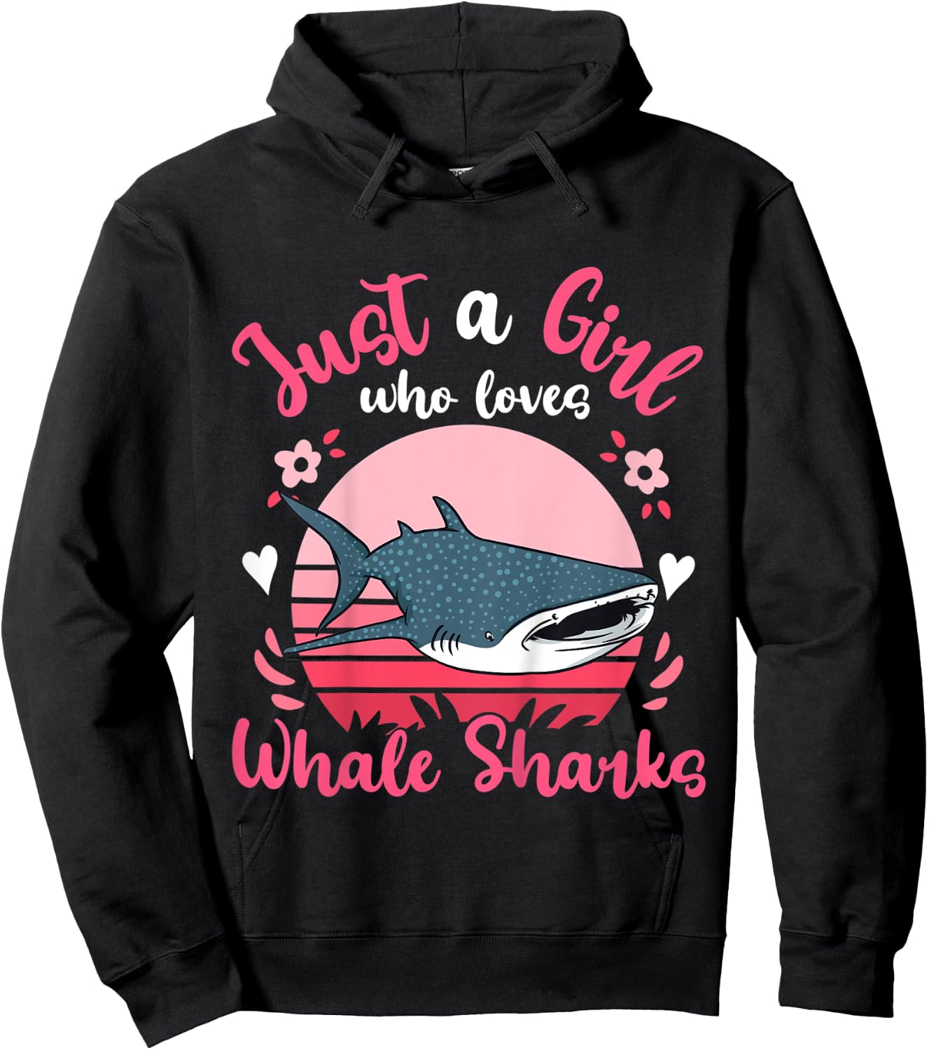 Kids Whale Shark Just a Girl Who Loves Whale Sharks Hoodie - Hoodie | Black