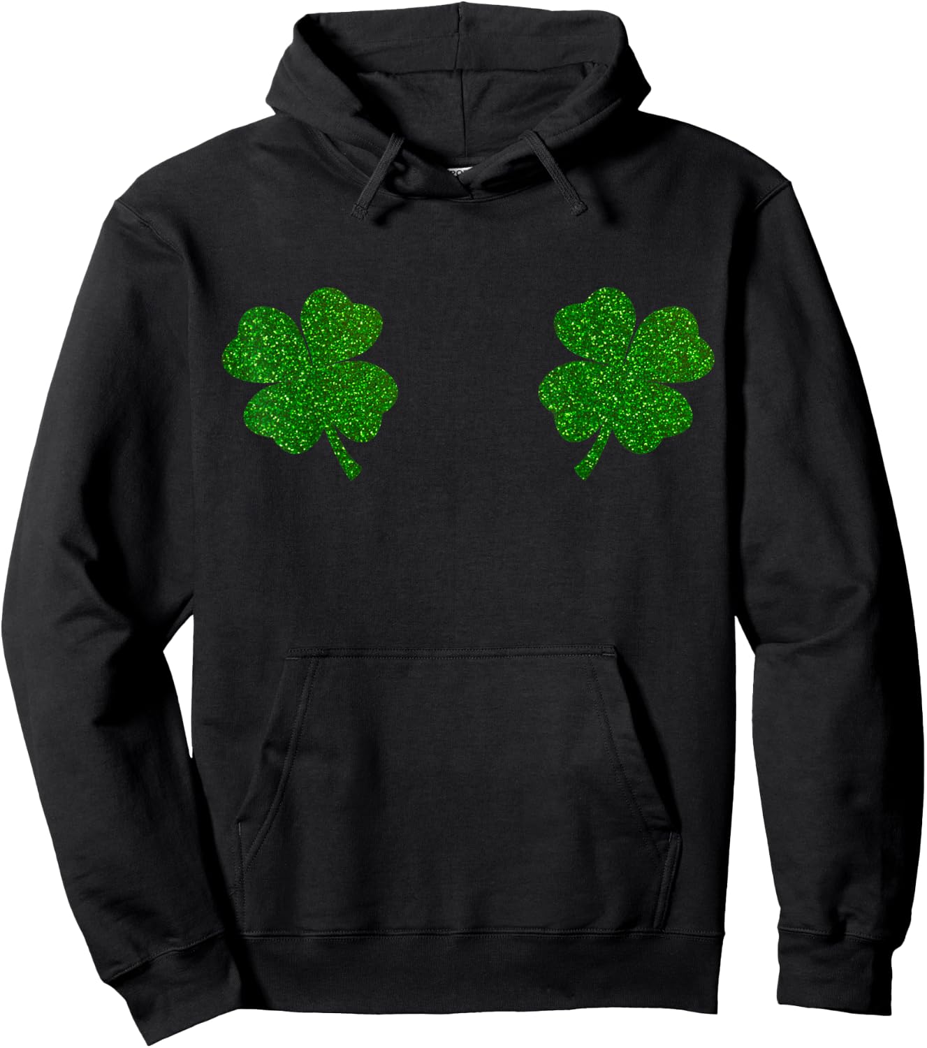 Irish Shamrock Boobs Saint St.Patrick's Paddys Day Boobies Hoodie - Hoodie | Black