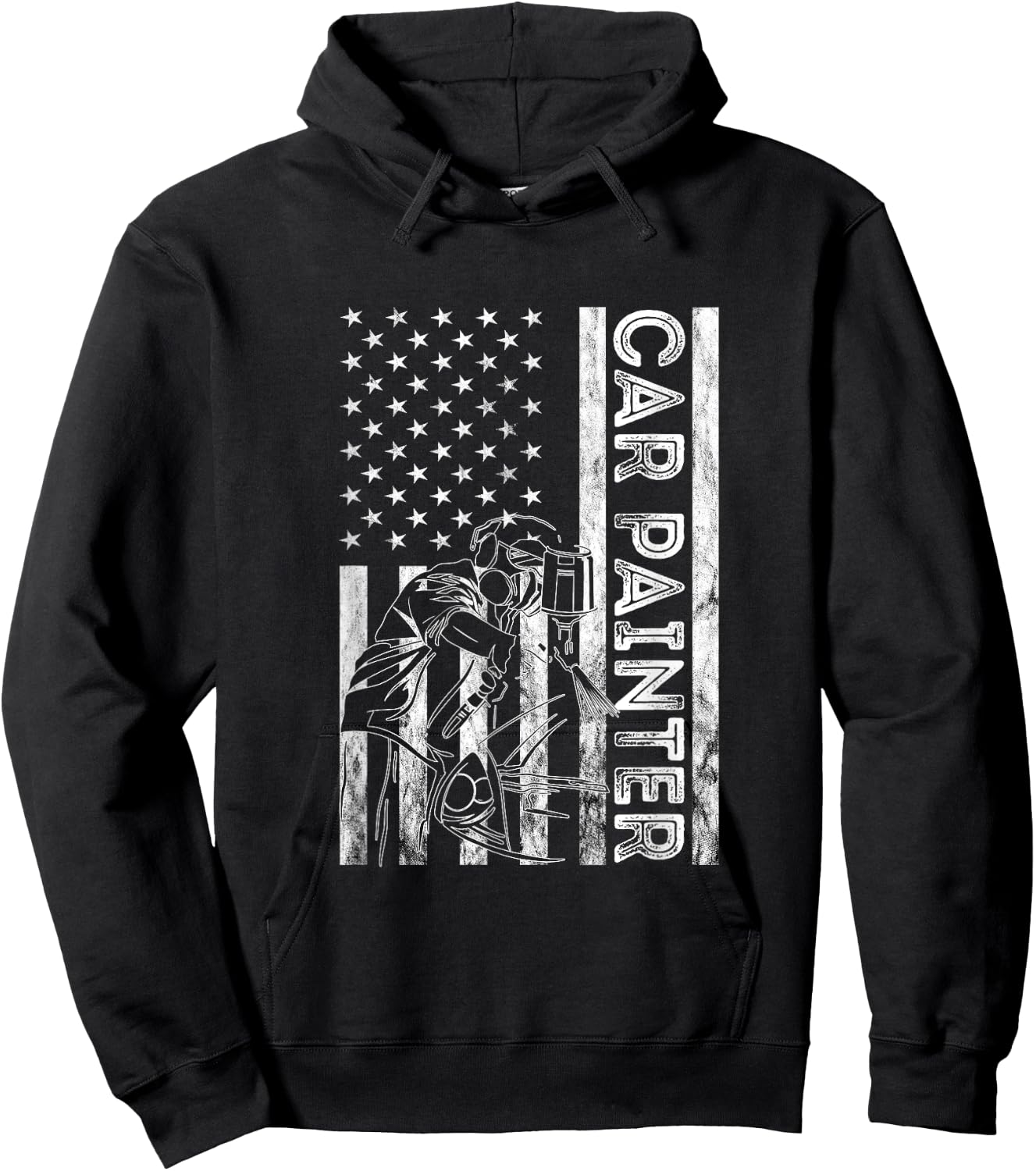 Auto Body Painter America Autobody Technician Car Painter Hoodie - Hoodie | Black