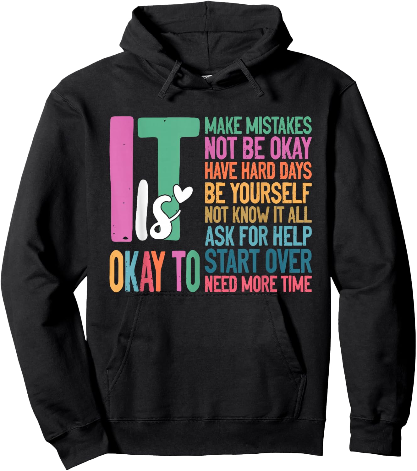 It's Okay To Make Mistakes One Mental Health Breakdown Hoodie - Hoodie | Black