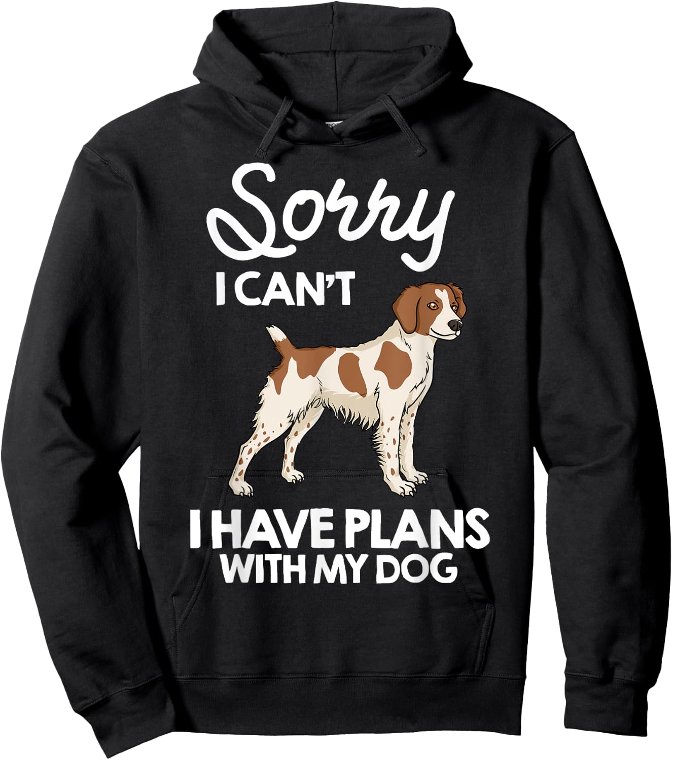 French Brittany Spaniel Puppies Owner Lover Hoodie - Hoodie | Black