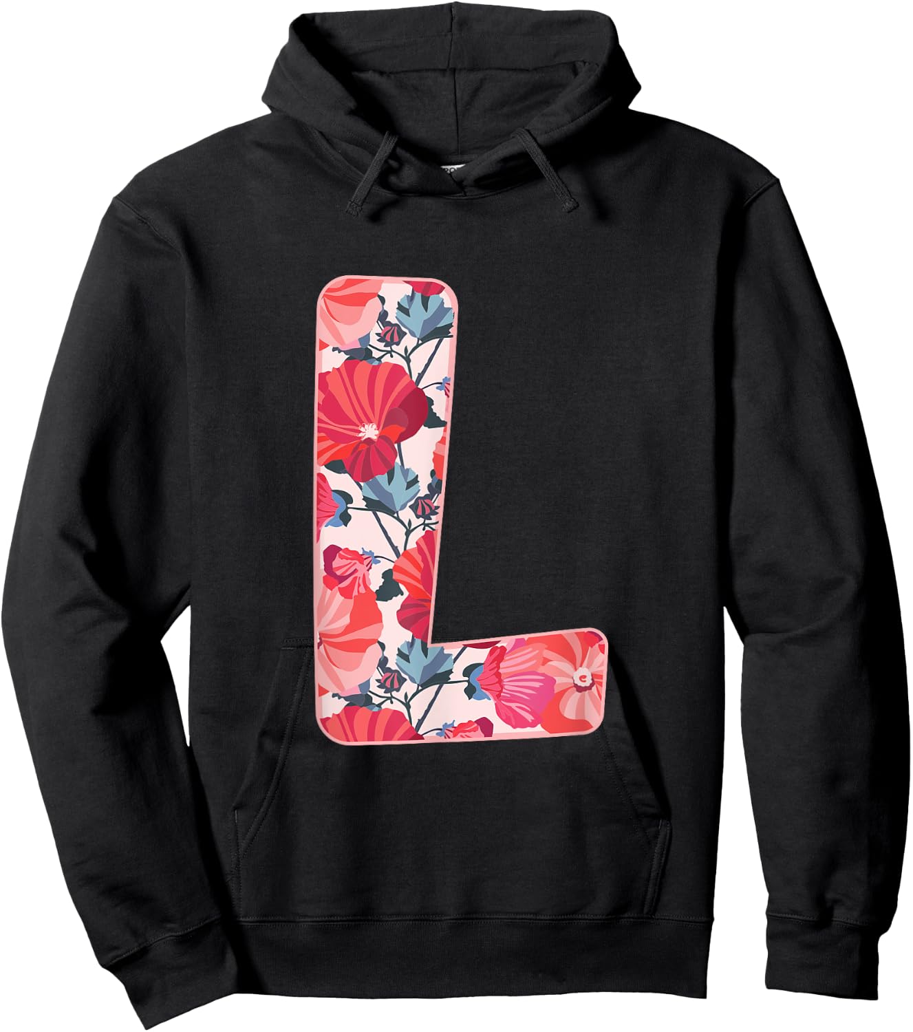 Letter L Alphabet First Name Consonant Flower Garden Gift Hoodie - Hoodie | Black