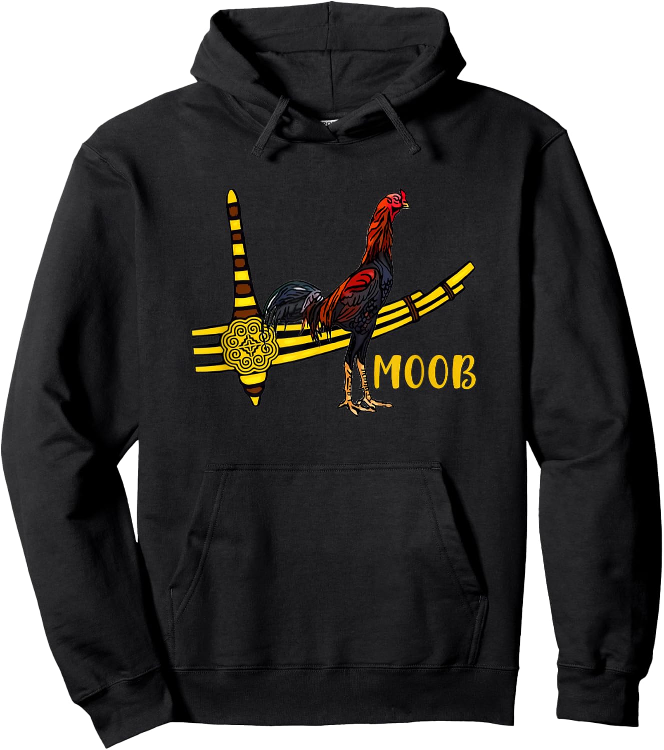 Hmong rooster and qeej hmoob Hoodie - Hoodie | Black