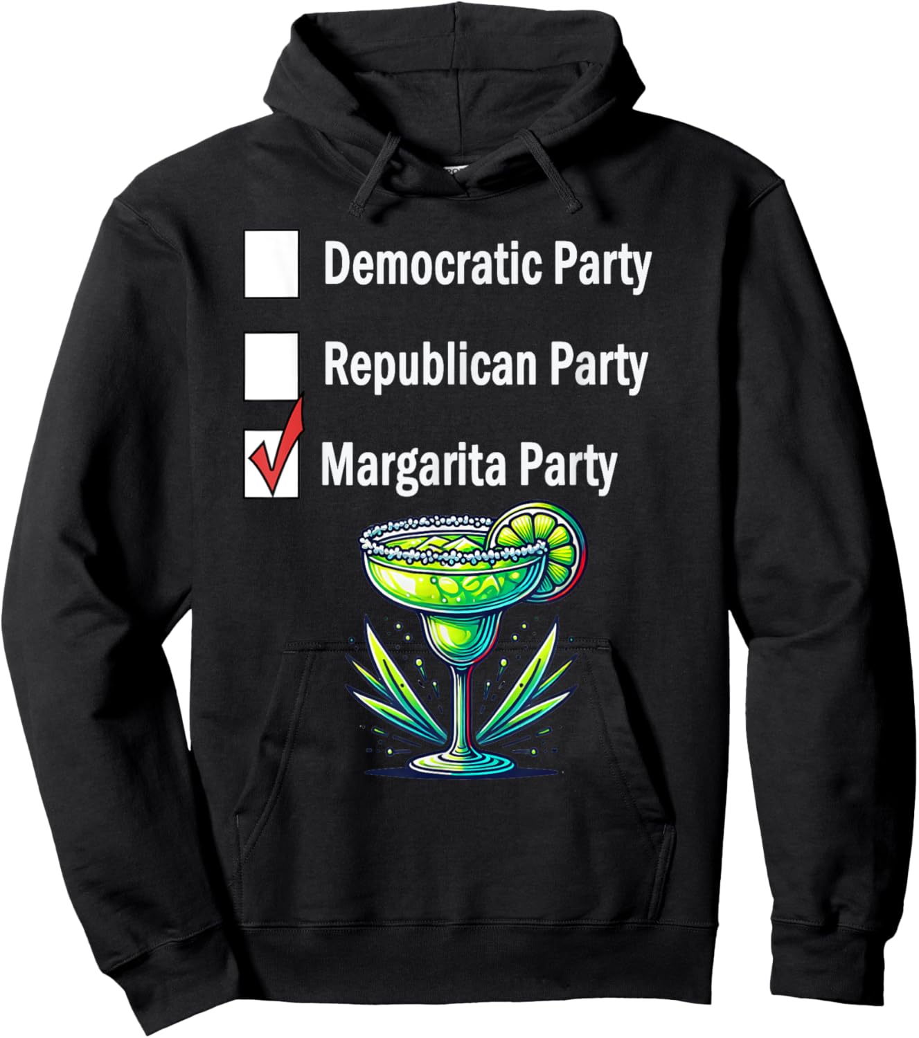 Margarita Party Election Voter Humor Hoodie - Hoodie | Black