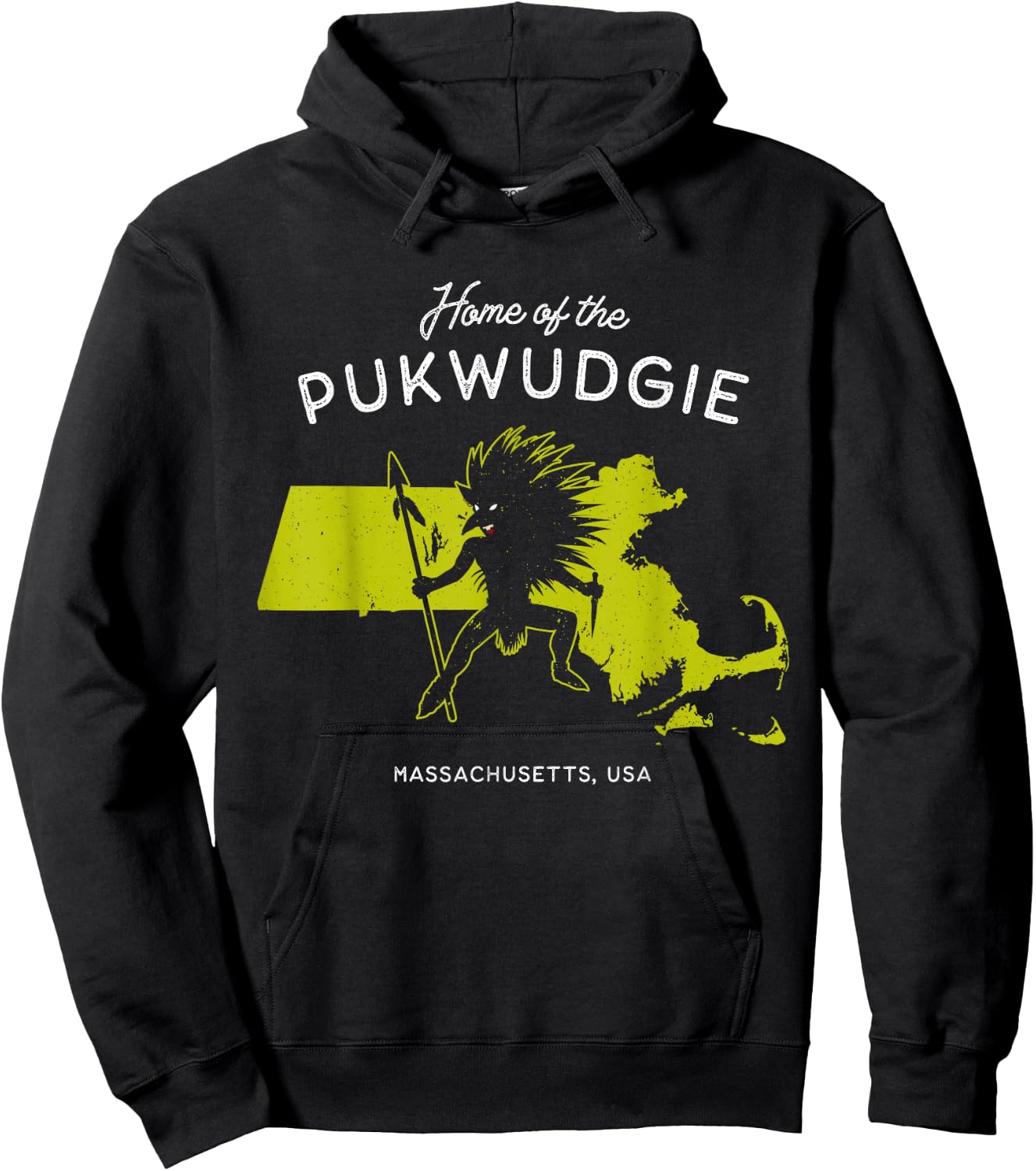 Home of the Pukwudgie - Massachusetts, USA Hoodie - Hoodie | Black