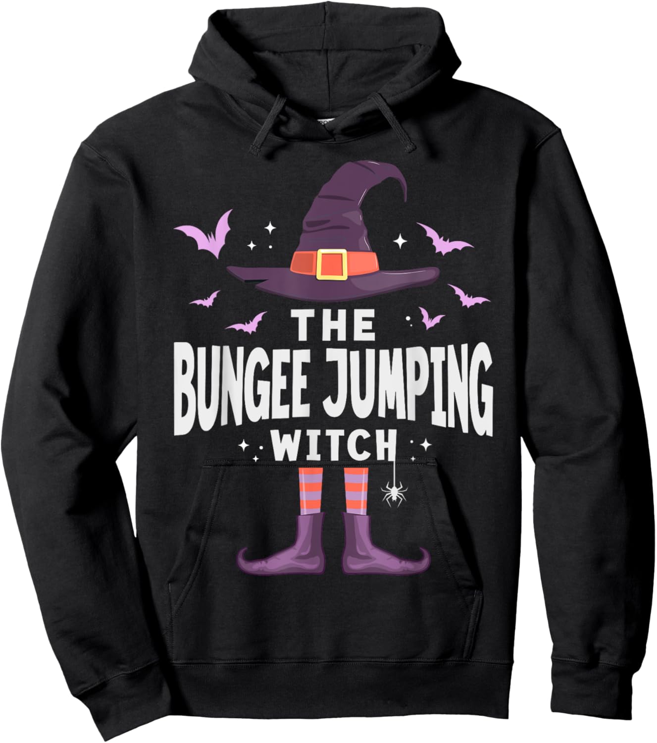 Bungee Jumping Halloween Witch Matching Costume Hoodie - Hoodie | Black