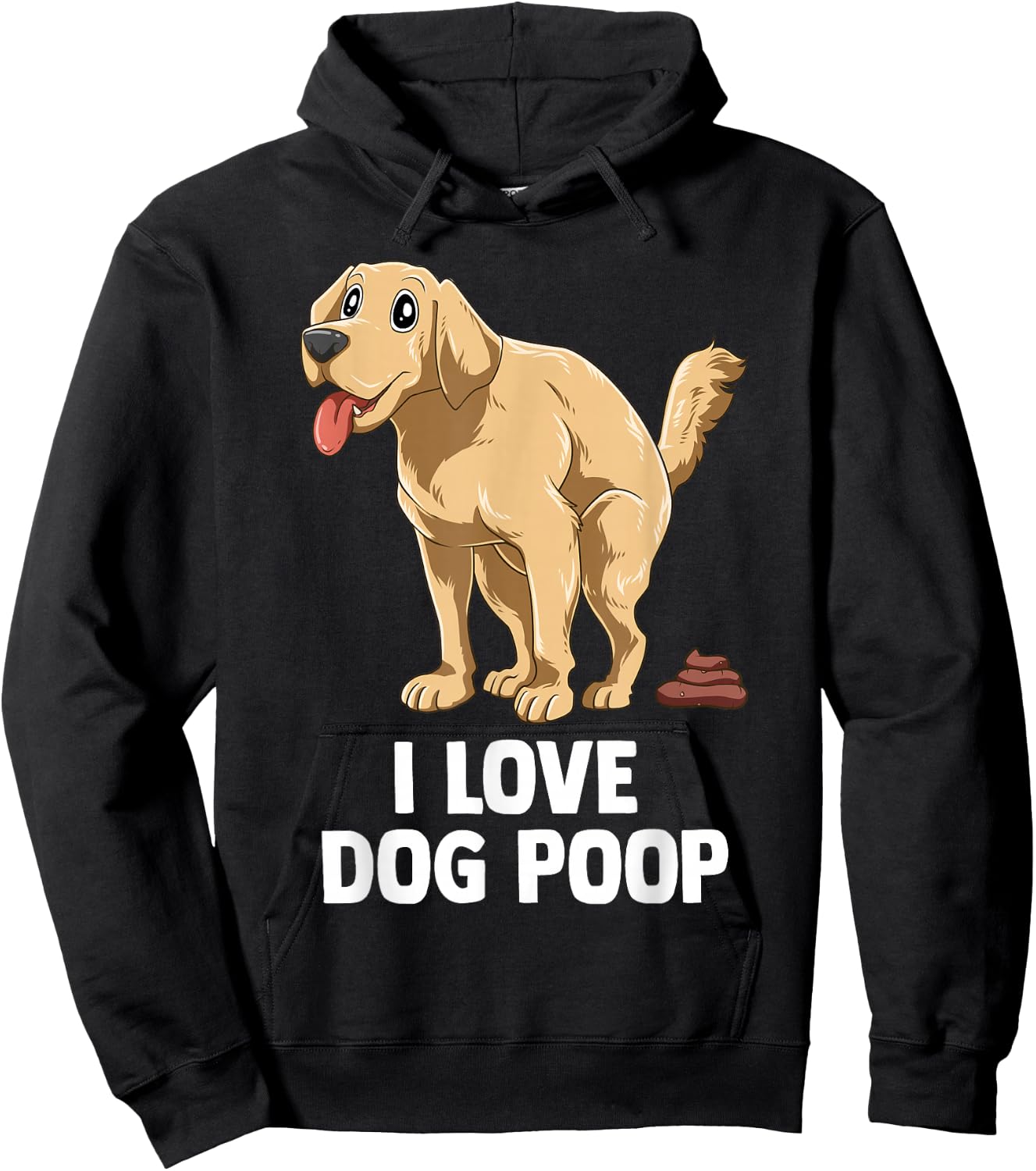 I Love Dog Poop Men Women Hoodie - Hoodie | Black