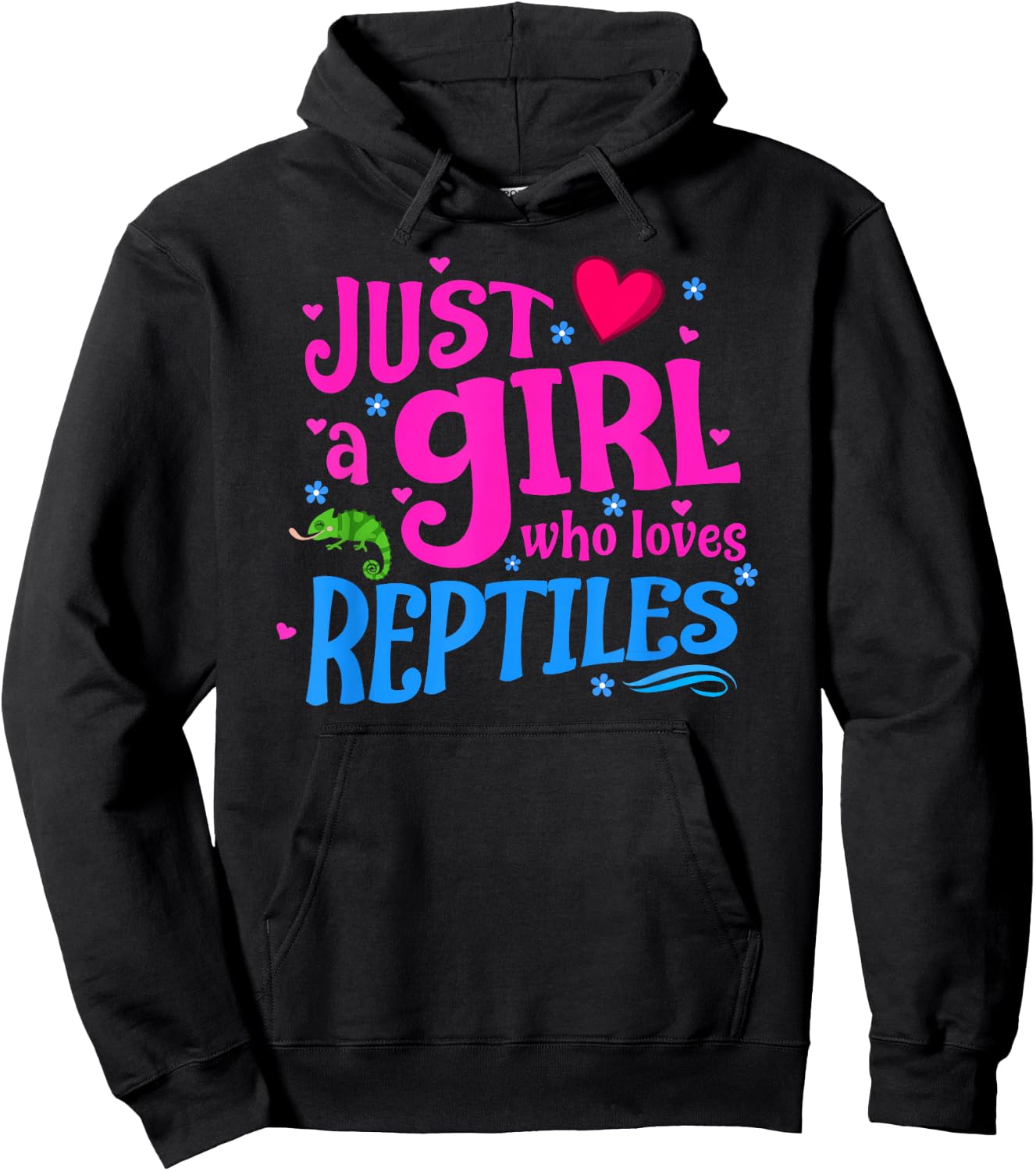 Just a Girl Who Loves Reptiles Hoodie - Hoodie | Black