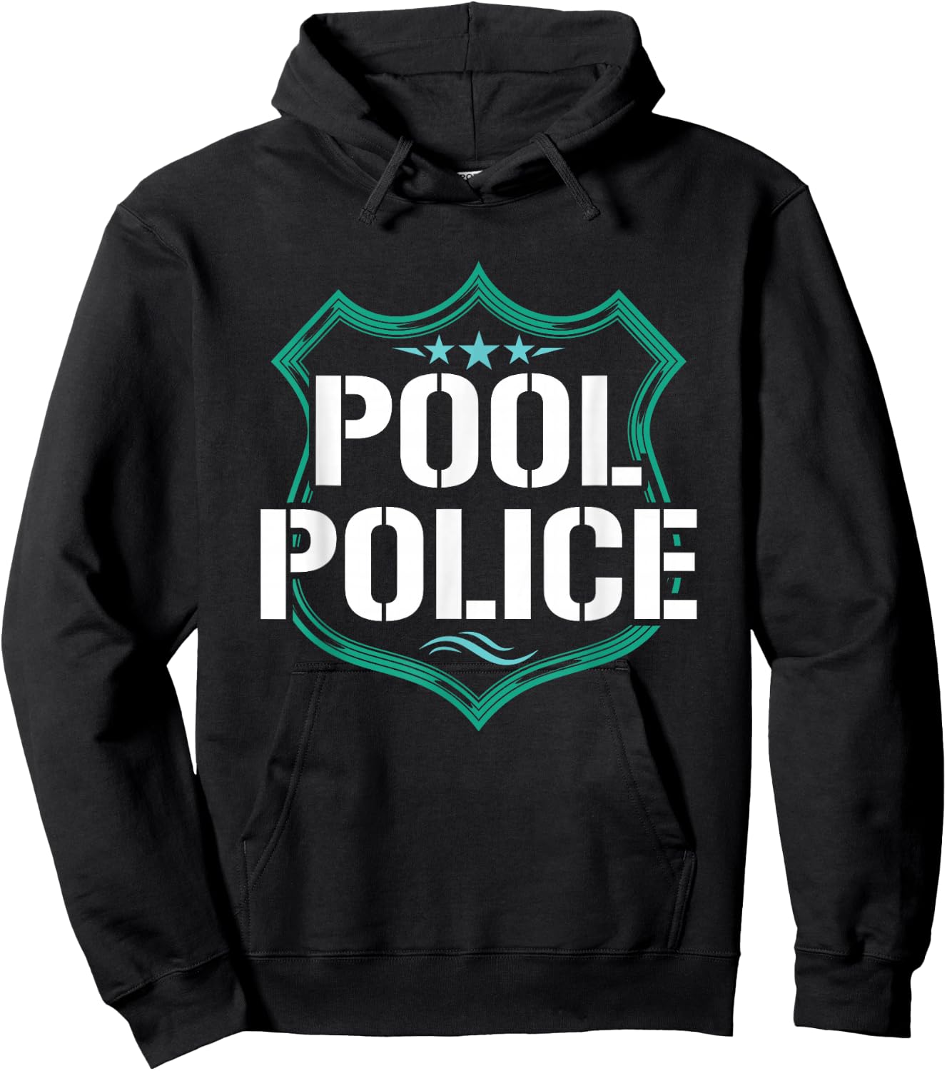 Pool Police Funny Swimming Lifesaver Rescuer Swim Gift Hoodie - Hoodie | Black