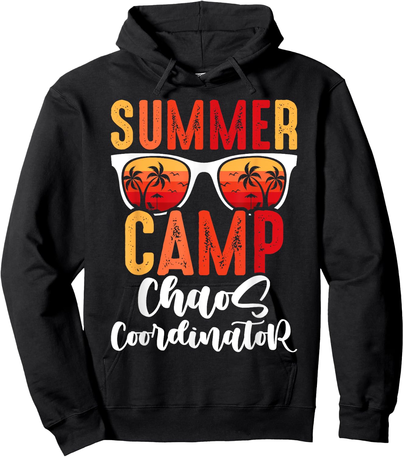 Chaos Coordinator Funny Summer Camp Counselor Hoodie - Hoodie | Black
