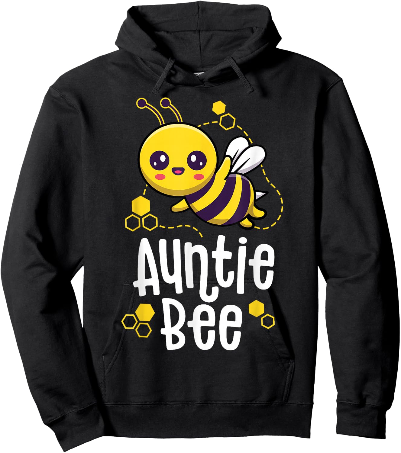Family Bee Shirts Auntie Aunt Birthday First Bee Day Outfit Hoodie - Hoodie | Black