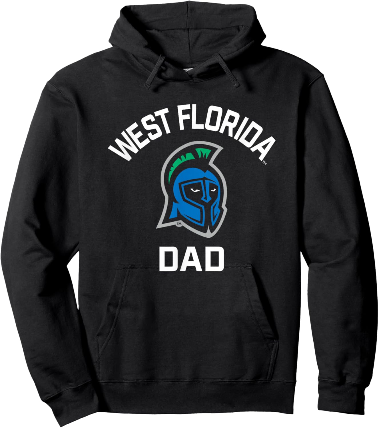University of West Florida UWF Argonauts Arched Dad Hoodie - Hoodie | Black