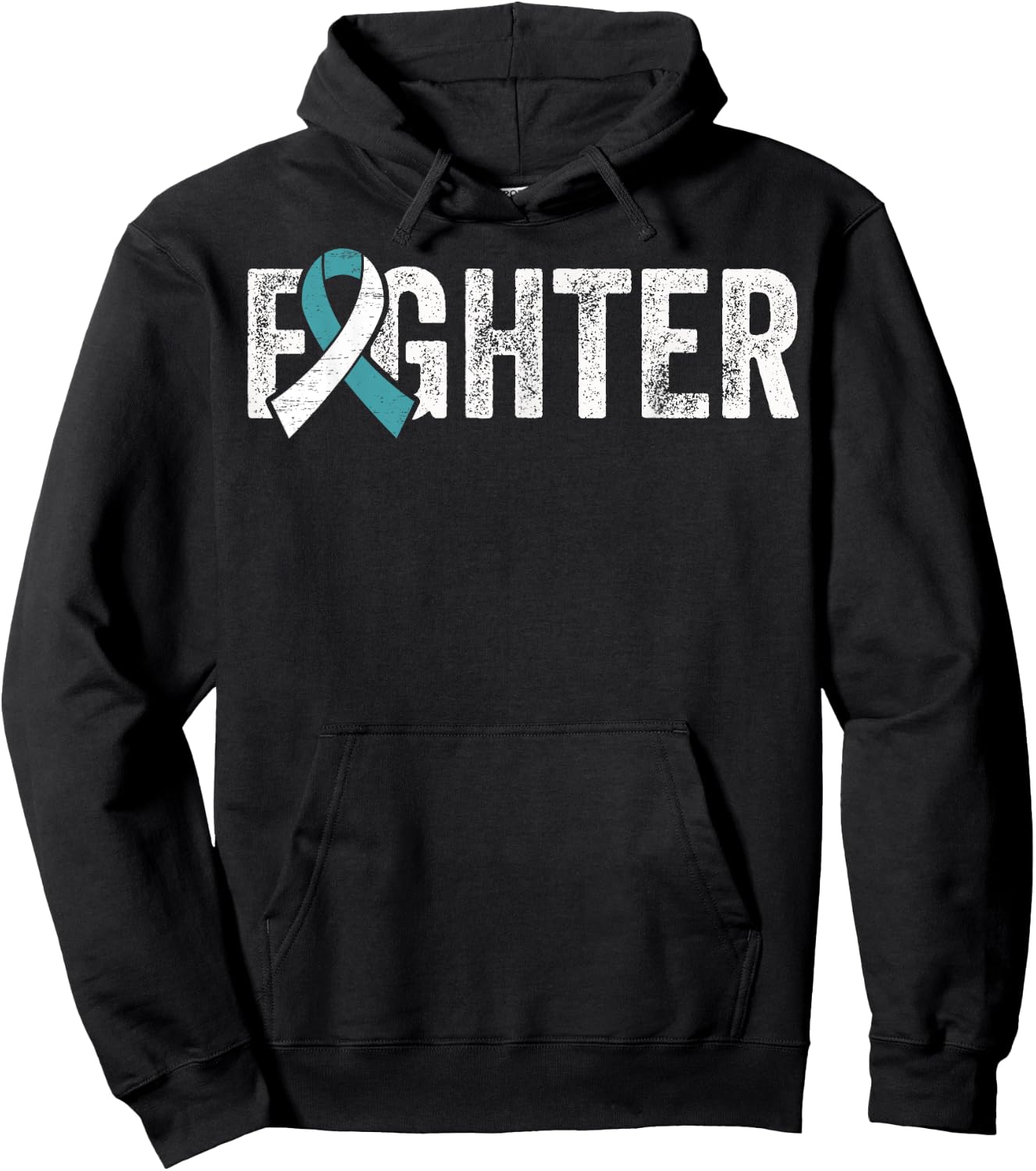Cervical Cancer Fighter Cervix Cervical Cancer Awareness Hoodie - Hoodie | Black
