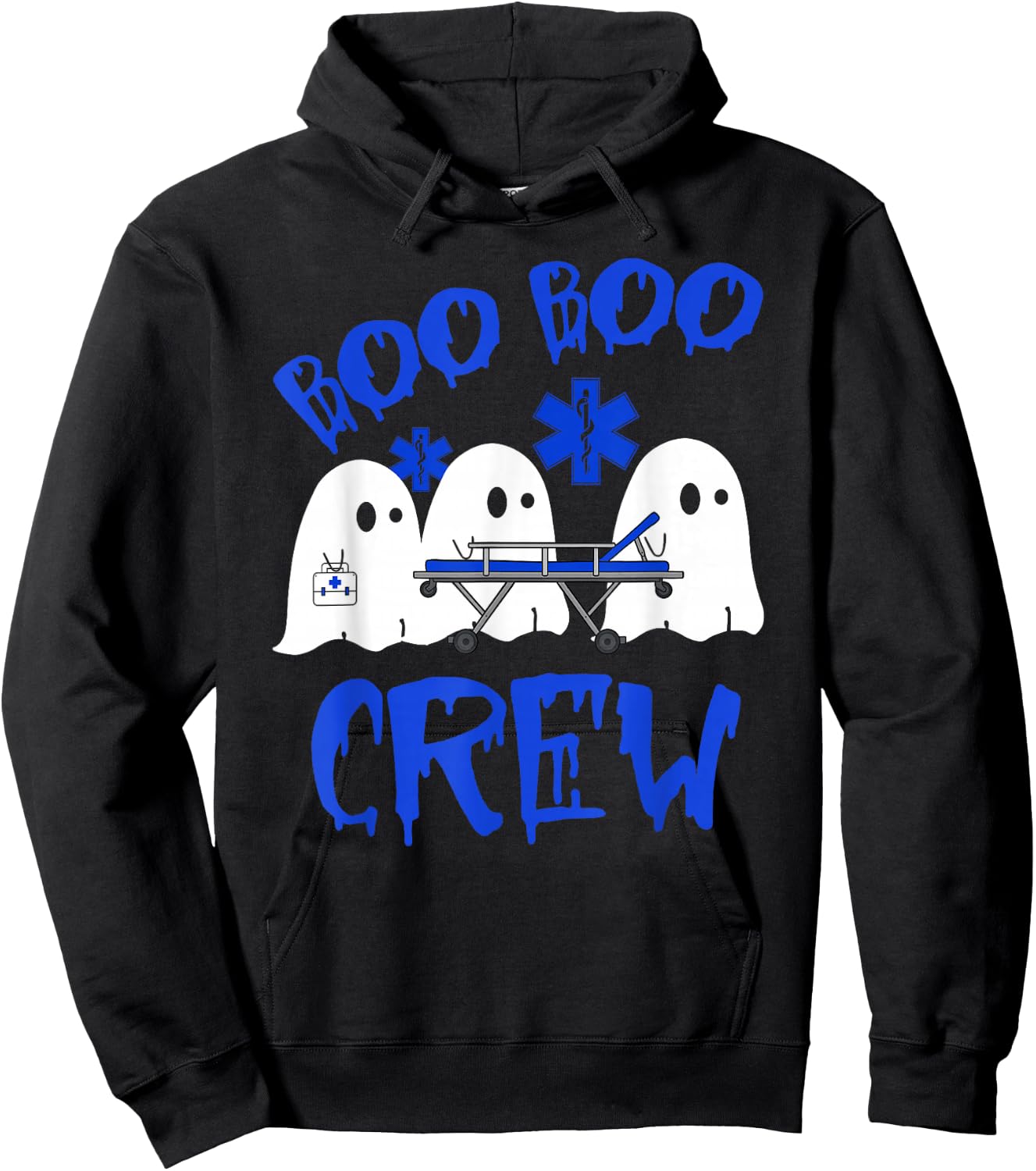 Boo Boo Crew Funny Ghost EMS EMT Paramedic Nurse Halloween Hoodie - Hoodie | Black